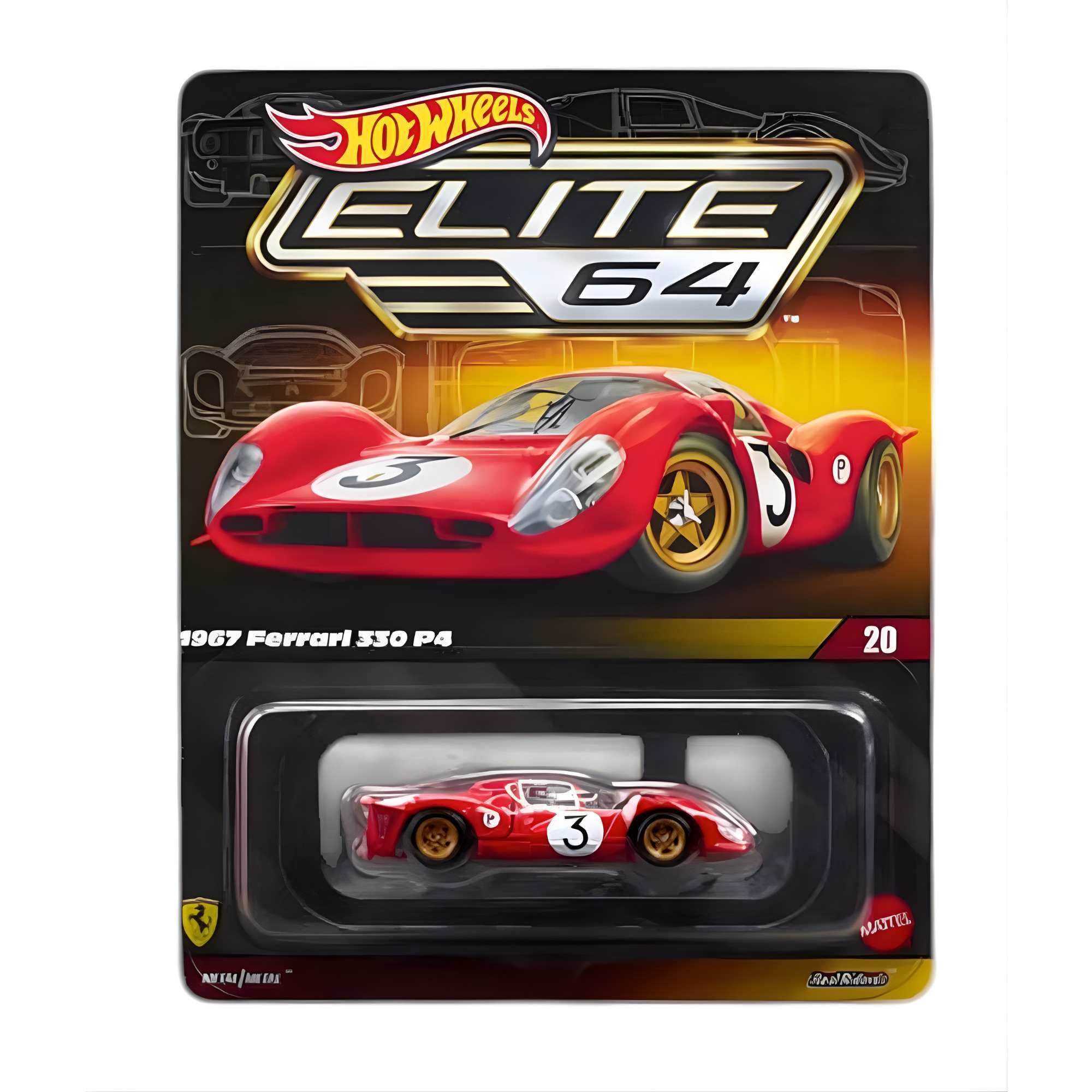 ミニカー HOT WHEELS ELITE 64 FERRARI P4 Imported Hot Wheels Elite 64 Ferrari 330 P4 1967 Premium RLC 1:64