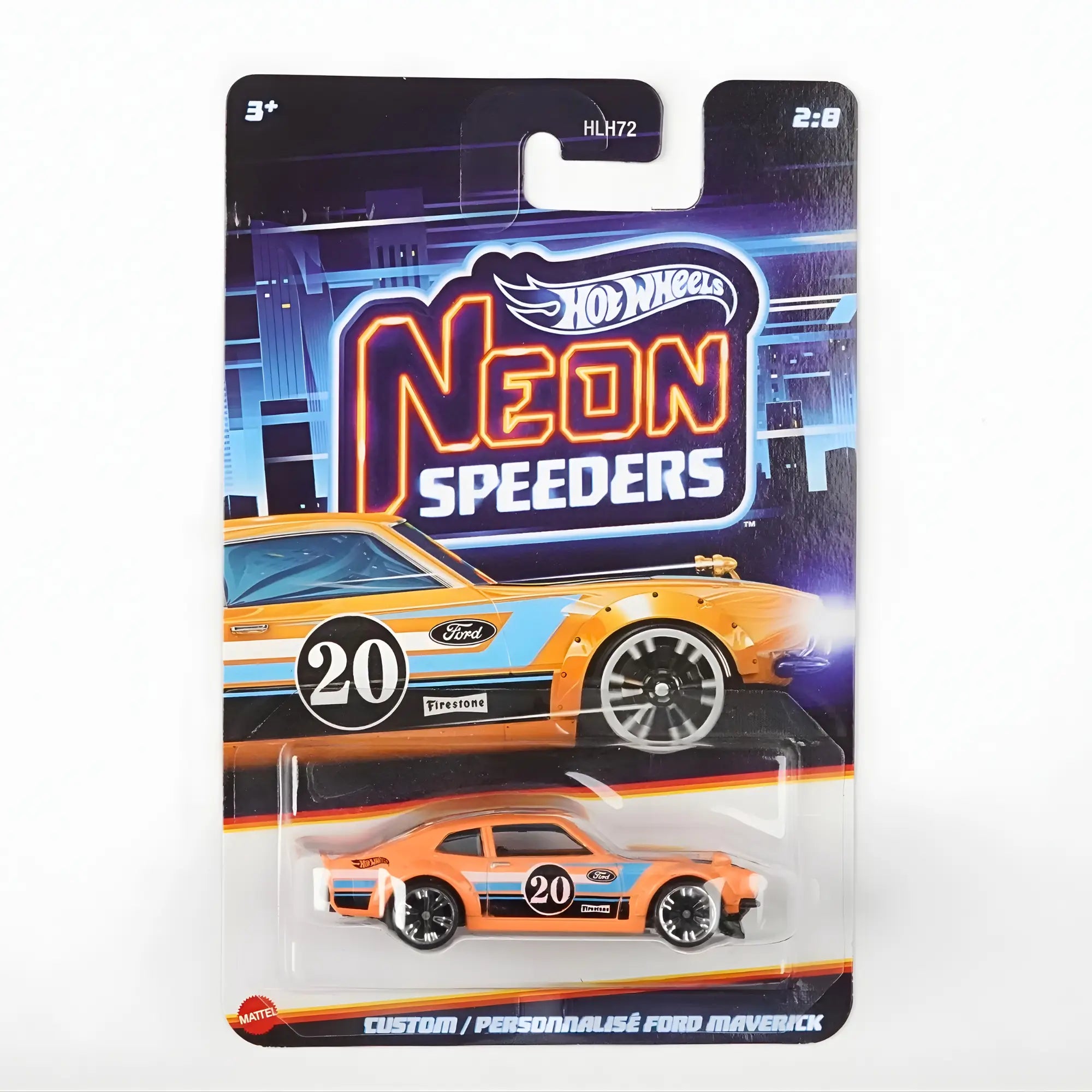 Hot Wheels Neon Speeders Custom Ford Maverick Die-Cast Car | Hot