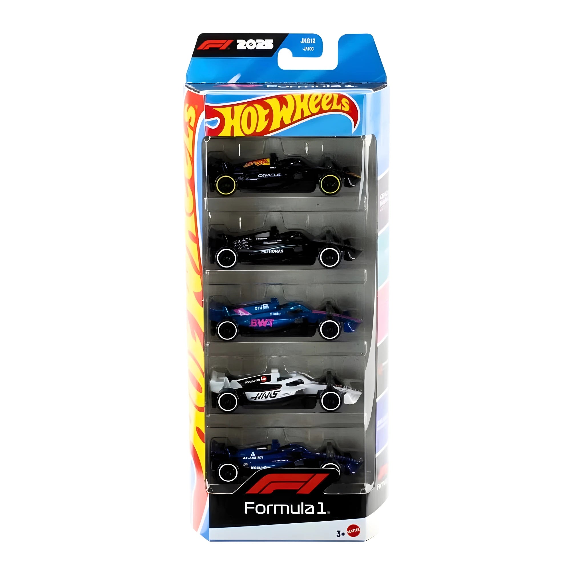 Imported Hot Wheels 2025 F1 Cars 5-Pack JGF58 1:64 Die-Cast