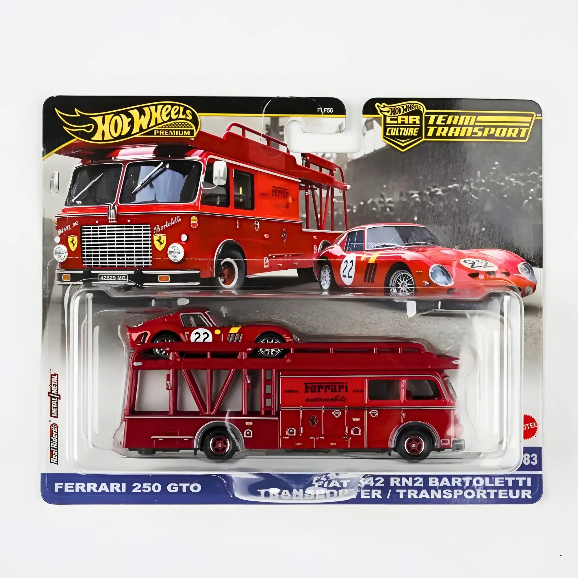 Hotwheels チームトランスポート フェラーリ 250 GTO 未開封 Hot Wheels Car Culture Team Transport Ferrari 250 GTO with Fiat