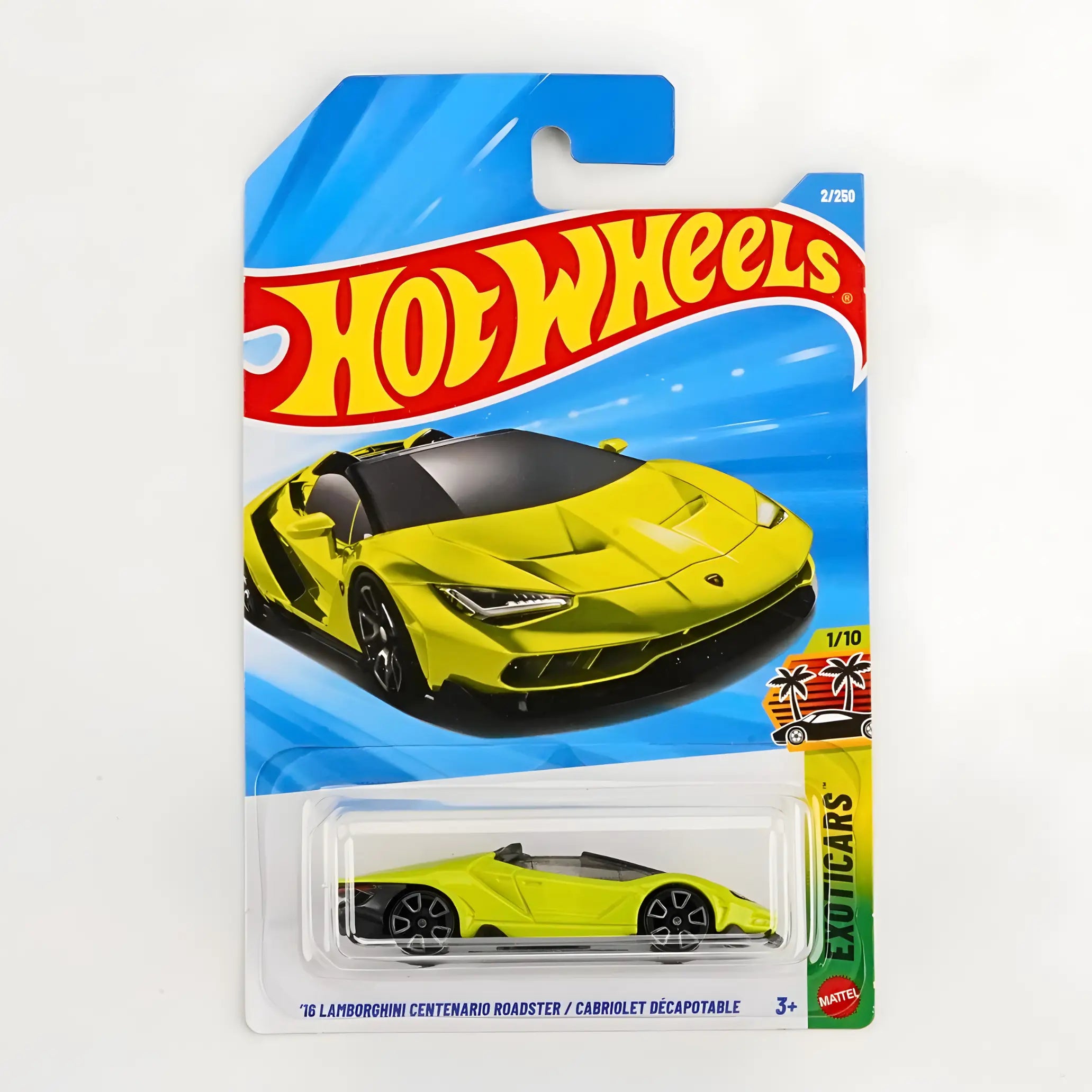 Hot Wheels '16 Lamborghini Centenario Roadster / Cabriolet Décapotable Lime 2026 Exotics 1/10 Mainline