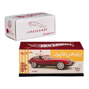 Hot Wheels RLC 1964 Jaguar E-Type Redline Club 1:64 Die-Cast Collectible with Acrylic Case