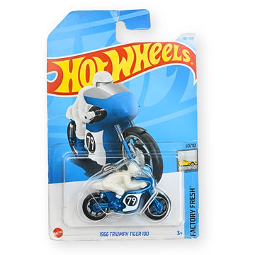 Hot Wheels 1966 Triumph Tiger 100 Factory Fresh Motorcycle Die-Cast