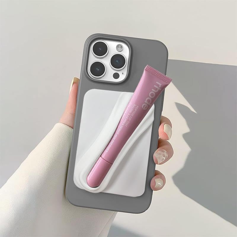 Silicone Phone Back Pocket with Lip Gloss & Card Holder Sticky Pouch