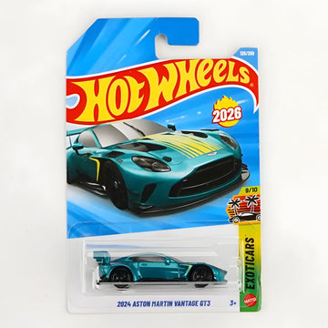 Hot Wheels 2024 Aston Martin Vantage GT3 Teal 2026 Exoticars 9/10 Mainline