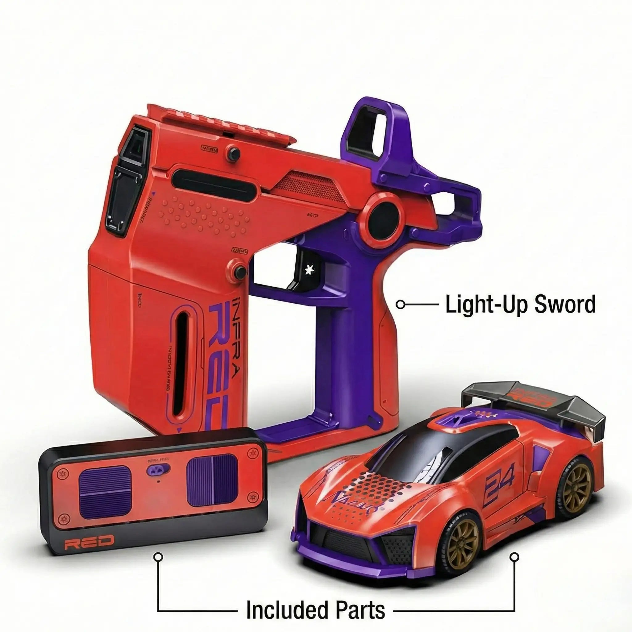 2-Player Infrared Battle RC Car Toy with Shoot & Knock-Down Action | Remote Control Racing Game