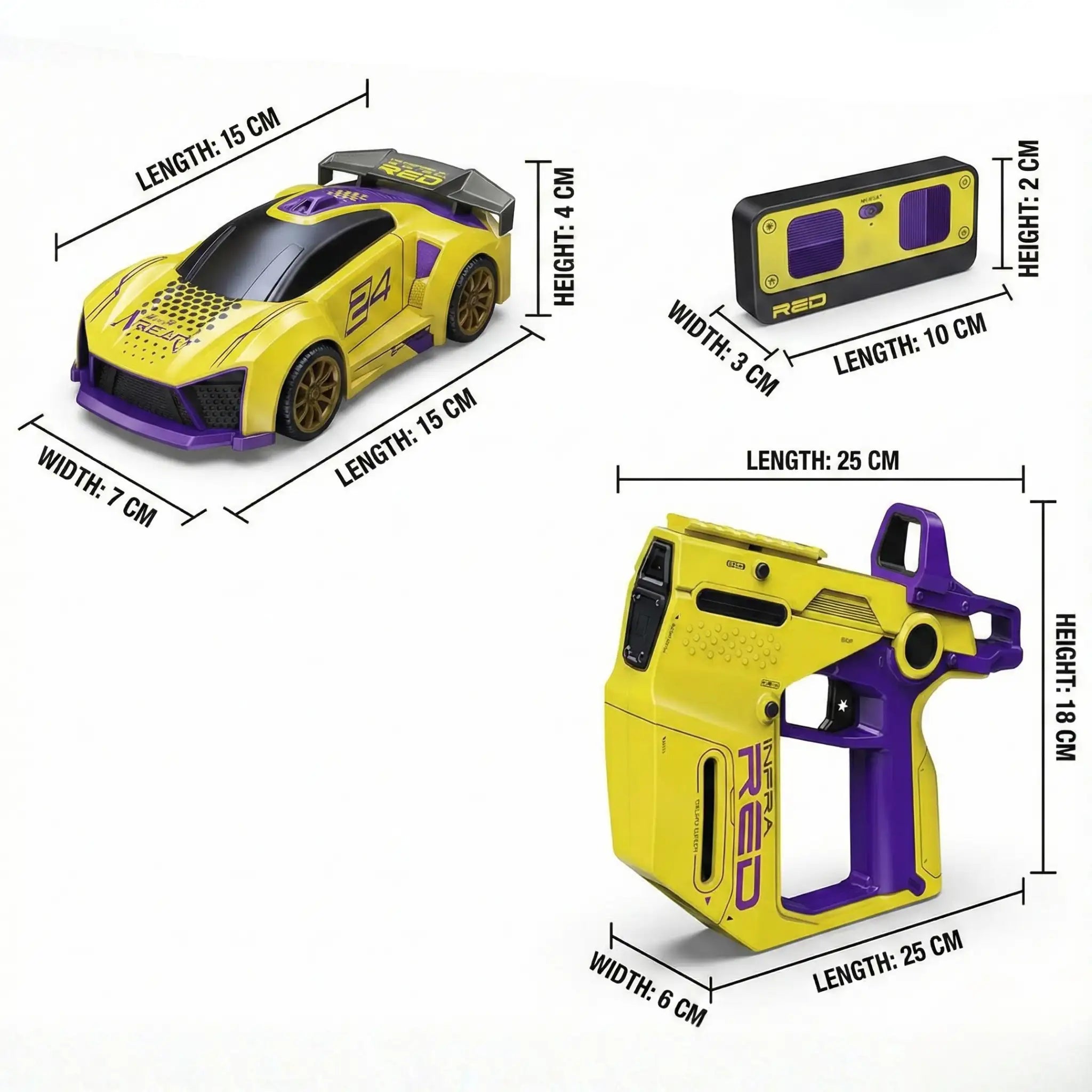 2-Player Infrared Battle RC Car Toy with Shoot & Knock-Down Action | Remote Control Racing Game