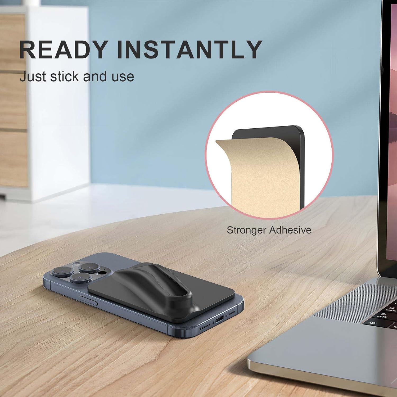 Silicone Phone Back Pocket with Lip Gloss & Card Holder Sticky Pouch