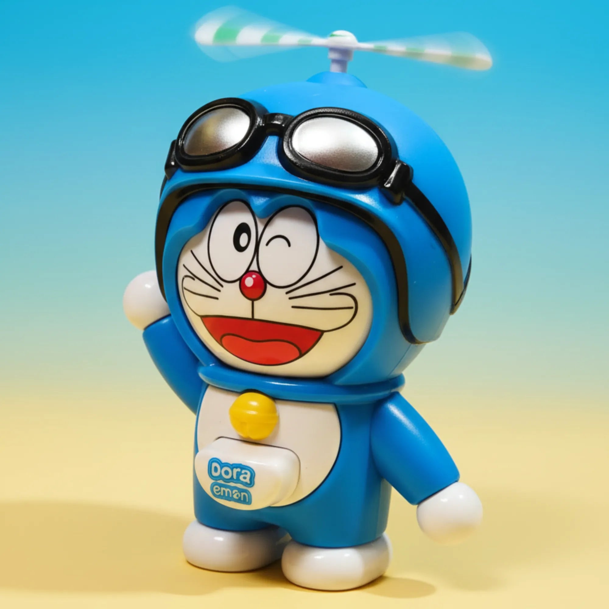Cute 3d Face-Changing Keychain with Bamboo Copter- 3-Mood Cartoon Bag Charm for Keys, Backpacks & Gifts