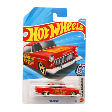 Hot Wheels ’55 Chevy 1:64 Die-Cast Classic American Hot Rod Collectible Car