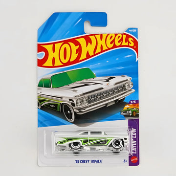 Hot Wheels '59 Chevy Impala White Chrome 2026 Lowriders 2/6 Mainline