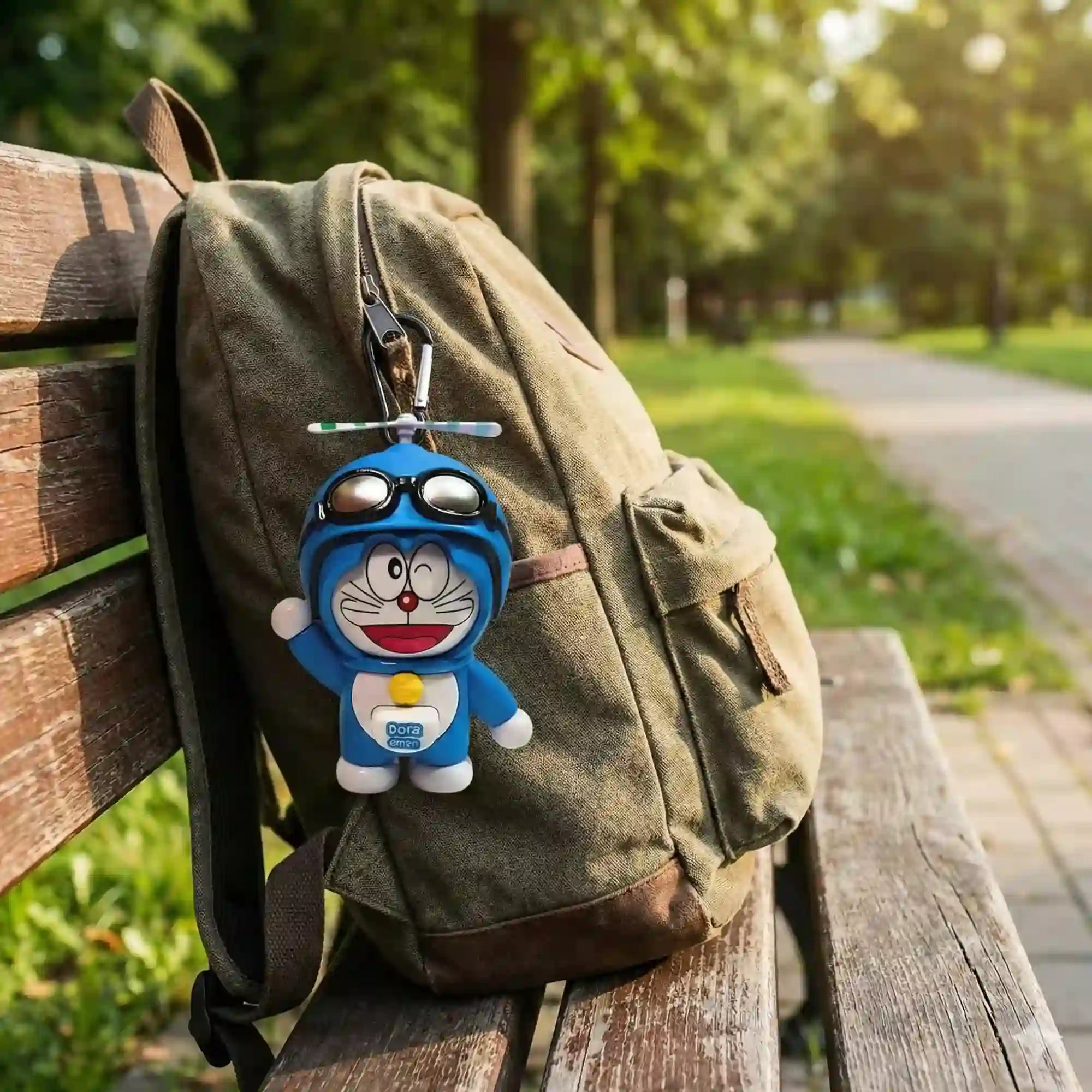 Cute 3d Face-Changing Keychain with Bamboo Copter- 3-Mood Cartoon Bag Charm for Keys, Backpacks & Gifts