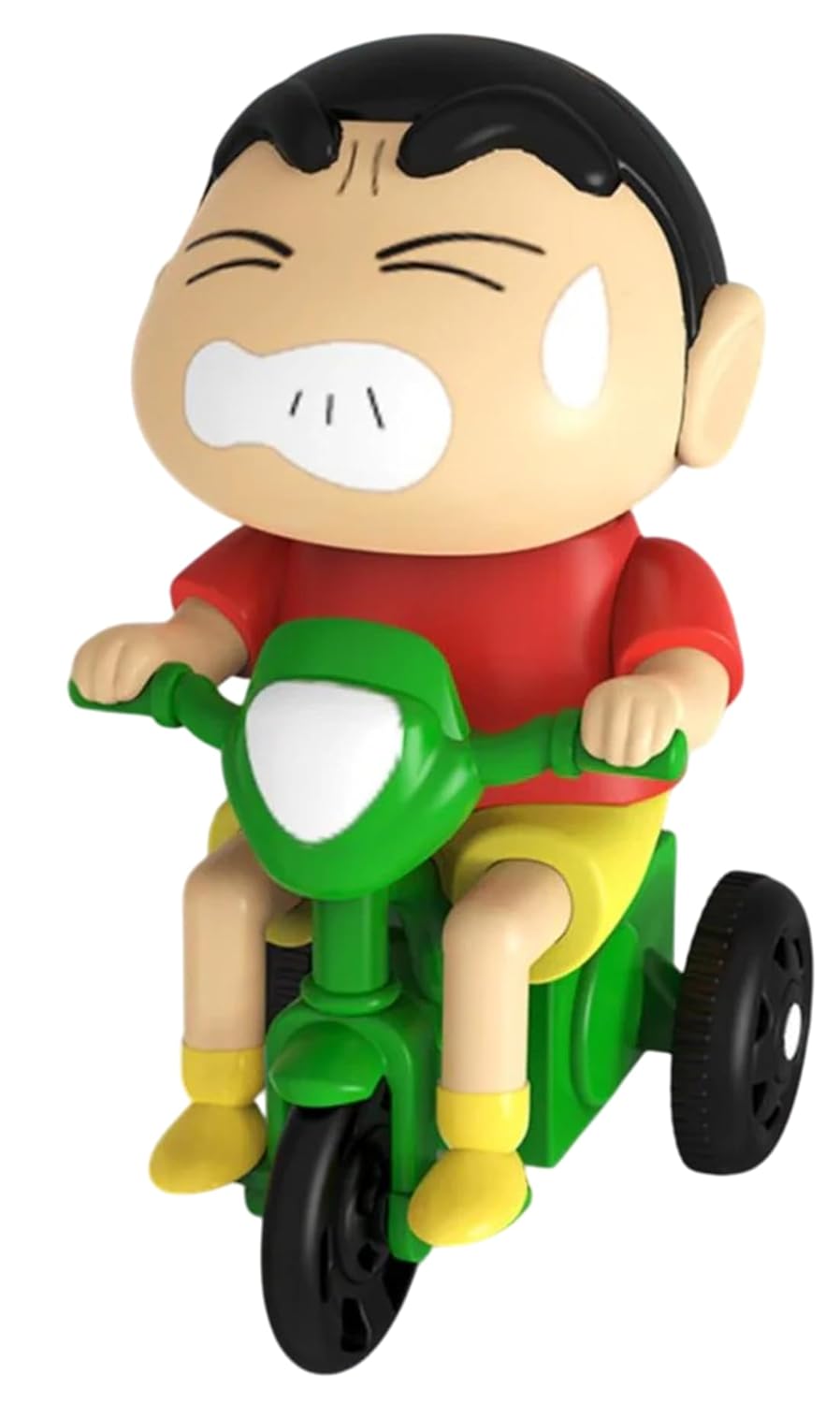 Cute Cartoon Cycle Toy - Bright PVC Character Figure for Kids (Pastel Green)