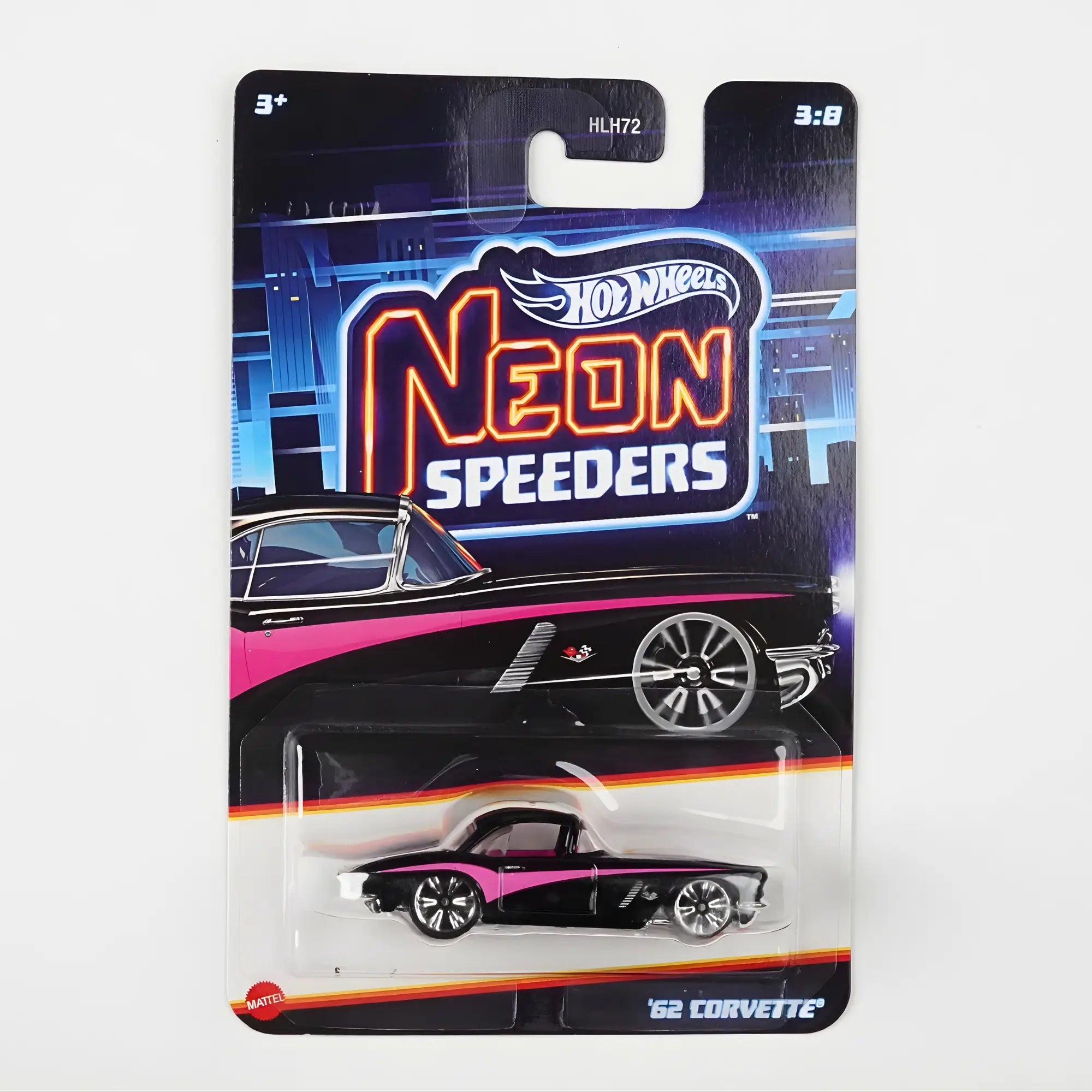 Hot Wheels Neon Speeders '62 Corvette Die-Cast Car