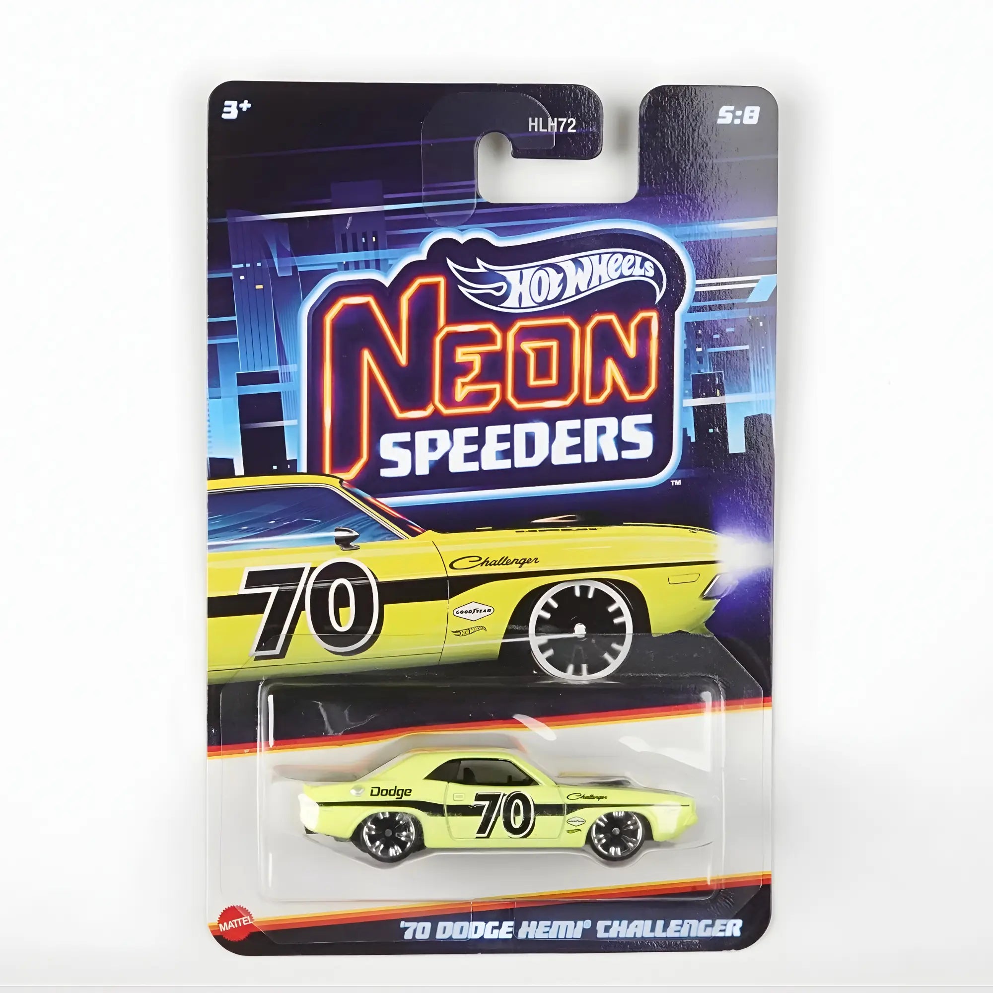 Hot Wheels Neon Speeders '70 Dodge Hemi Challenger Die-Cast Car