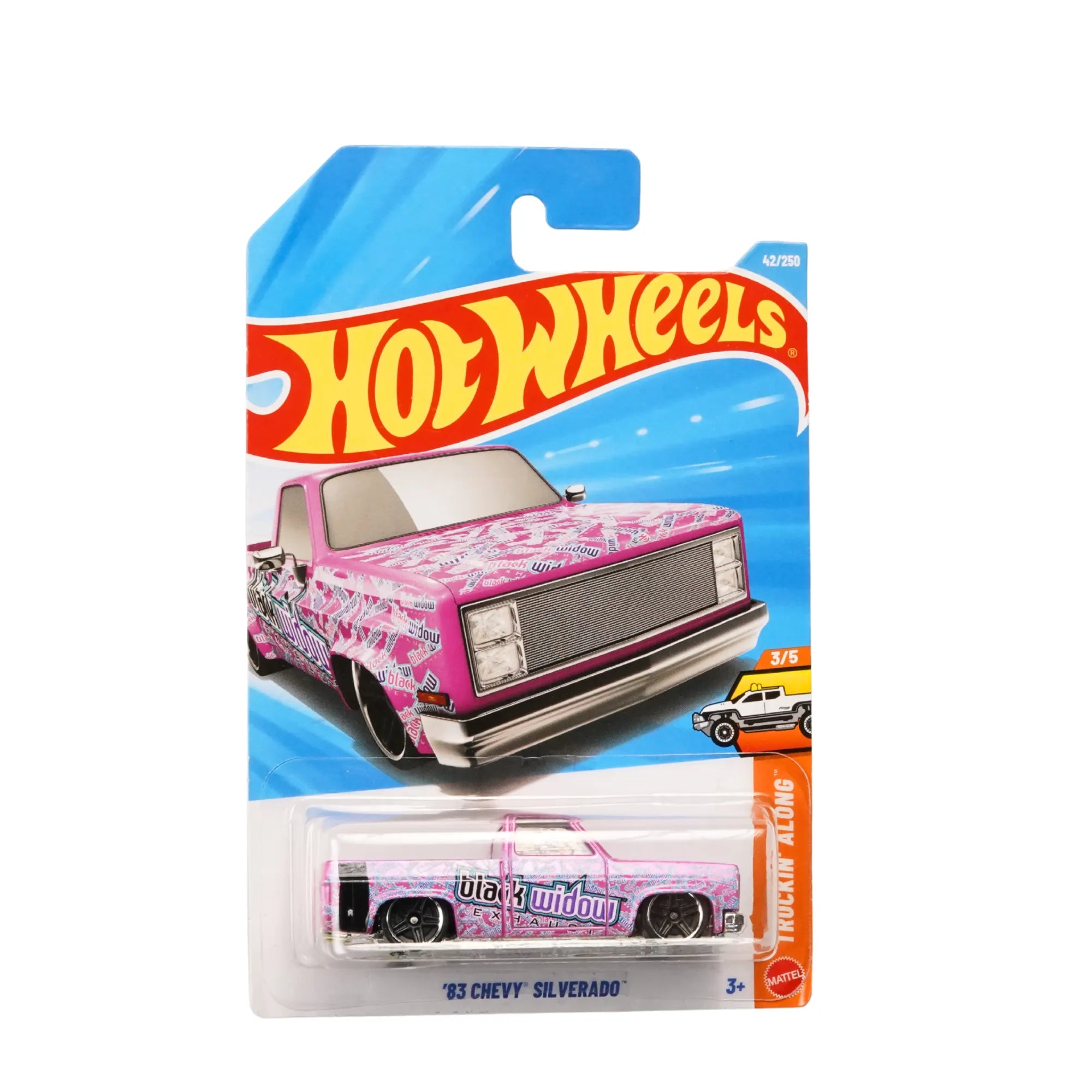 Hot Wheels ’83 Chevy Silverado Pink Edition 1:64 Die-Cast Classic Pickup Truck Collectible