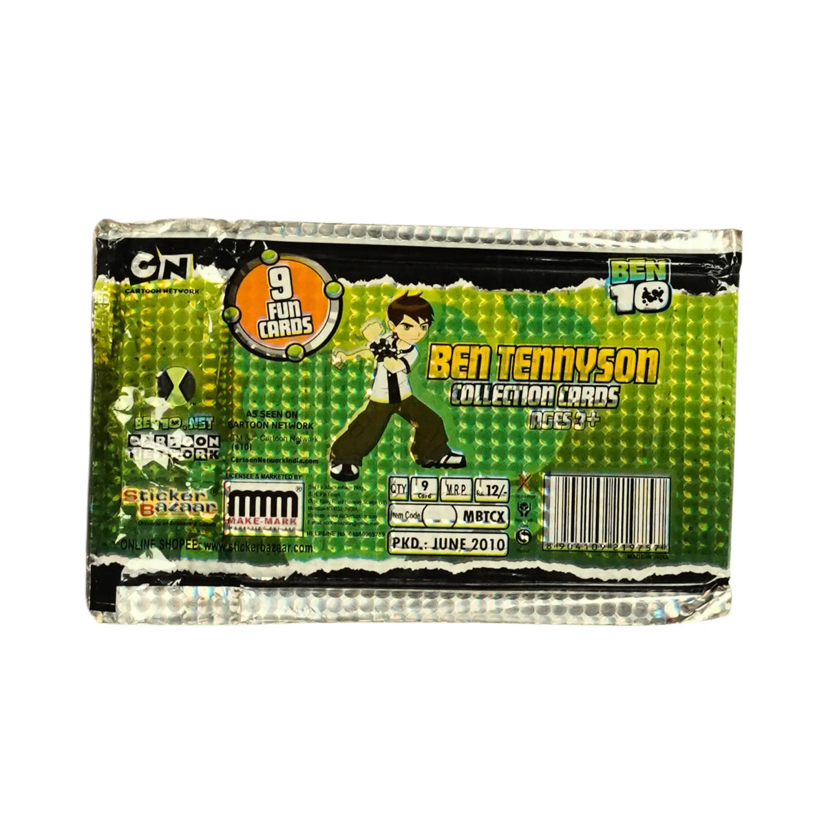 Ben 10 Ben Tennyson Collection Cards 2010 Sealed Fun Cards Vintage Collectible | Pack Of 2|