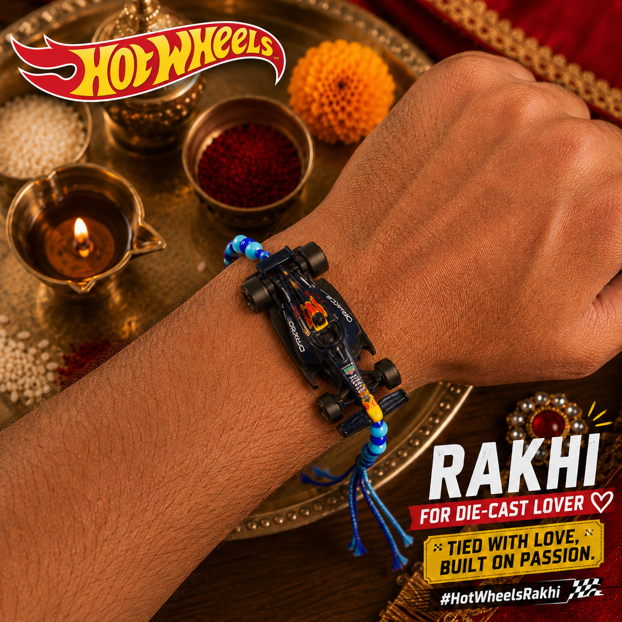 Die-Cast Red Bull F1 Rakhi 1:64 Scale Collectible Car Rakhi