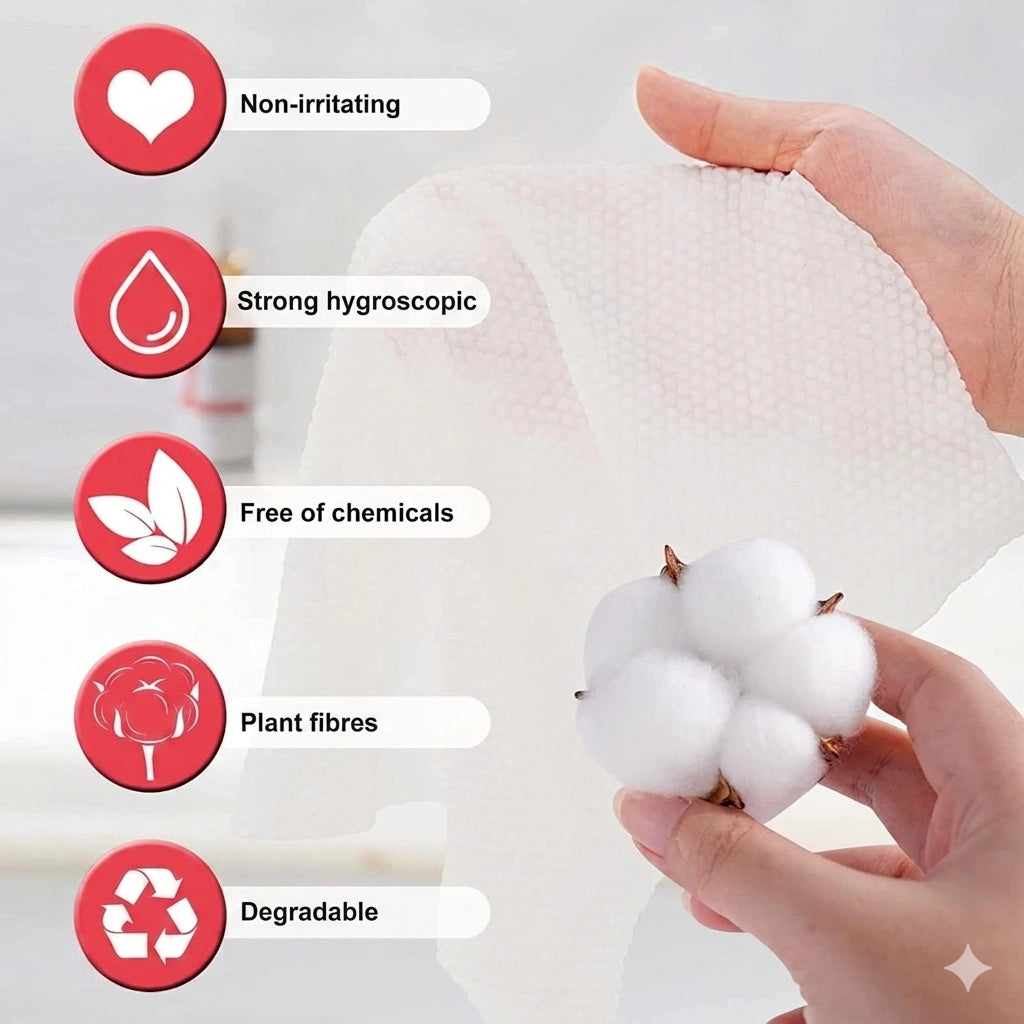 Magic Tablet Towel Disposable Pure Cotton Compressed Tissue for Travel, Face Cleaning & Emergency Use Pack of 5