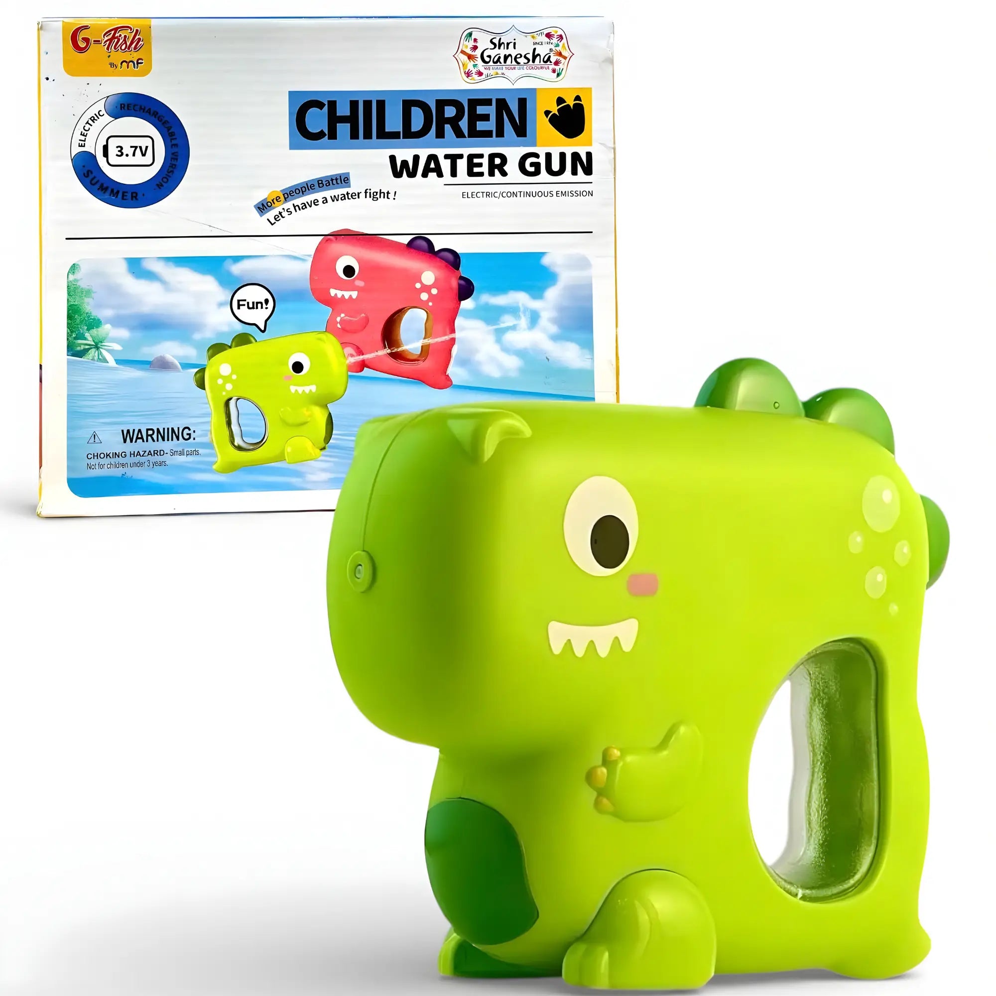 Dinosaur Design Electric Water Gun for Kids | Battery-Operated Automatic Holi Pichkari