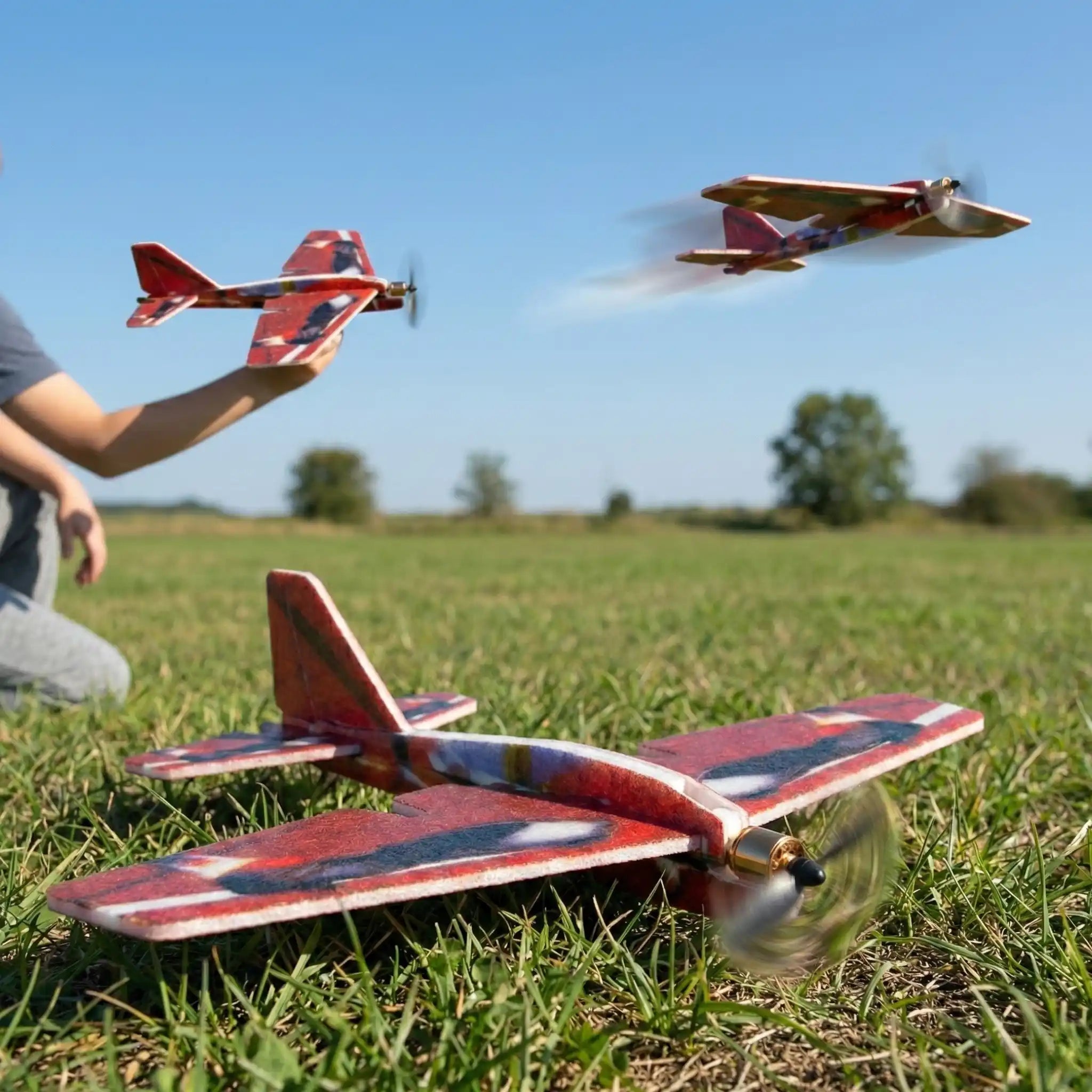 DIY Motorized Throw Airplane Kit | Rechargeable Electric Motor Flying Toy for Kids & Beginners