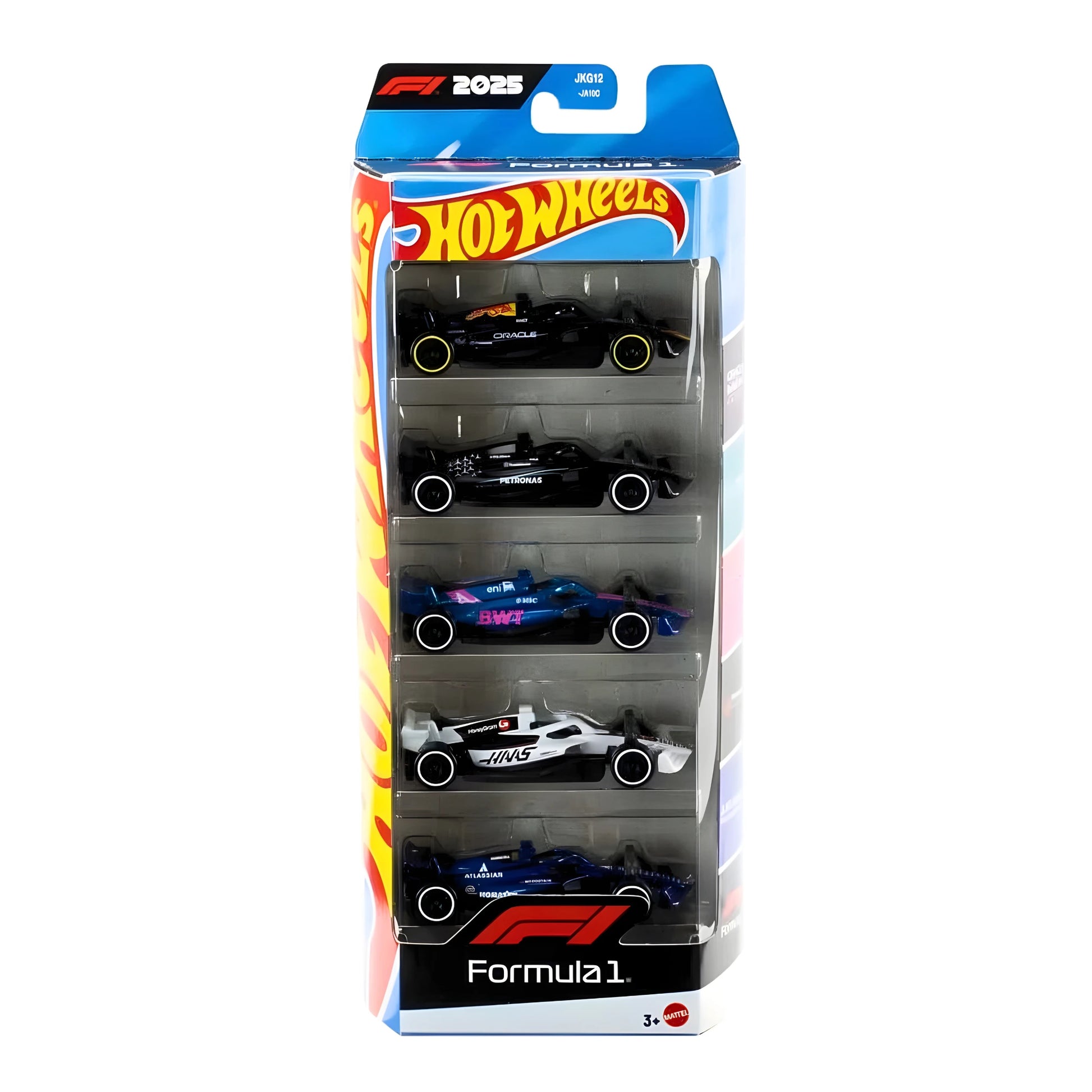 Imported Hot Wheels 2025 F1 Cars 5-Pack JGF58 1:64 Die-Cast