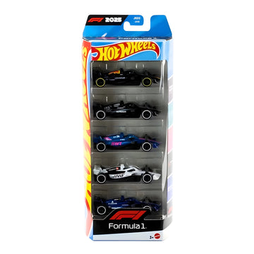 Imported Hot Wheels 2025 F1 Cars 5-Pack JGF58 1:64 Die-Cast