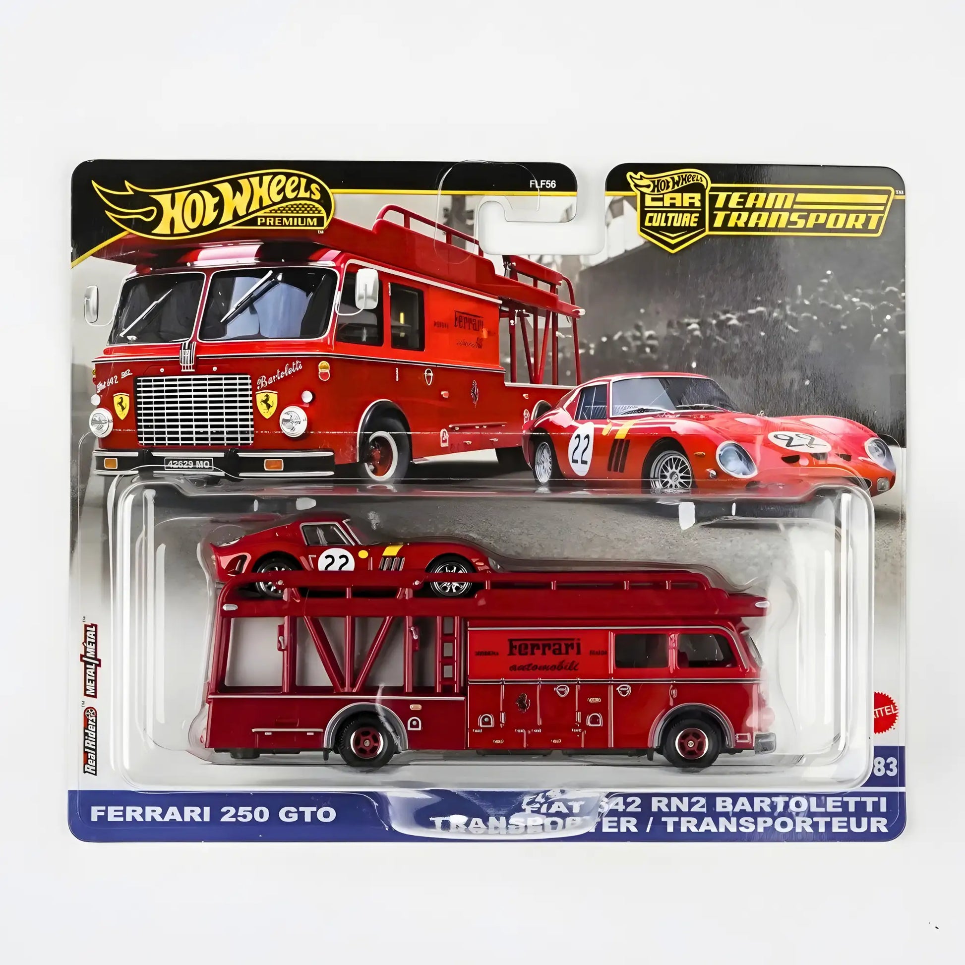 Hotwheels チームトランスポート フェラーリ 250 GTO 未開封 Hot Wheels Car Culture Team Transport Ferrari 250 GTO with Fiat
