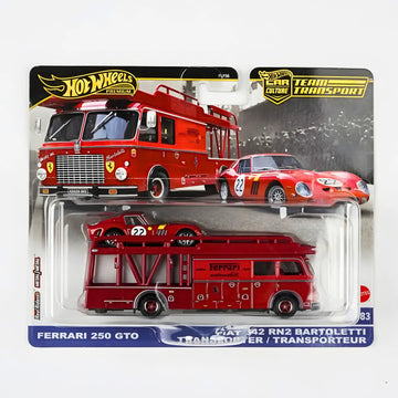 Hot Wheels Car Culture Team Transport Ferrari 250 GTO with Fiat 342 RN2 Bartoletti Die-Cast