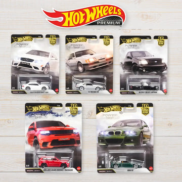 Imported Hot Wheels Premium Power Trip 5-Car Set (1:64 Die-Cast Collection | Car Culture 10th Anniversary Edition)