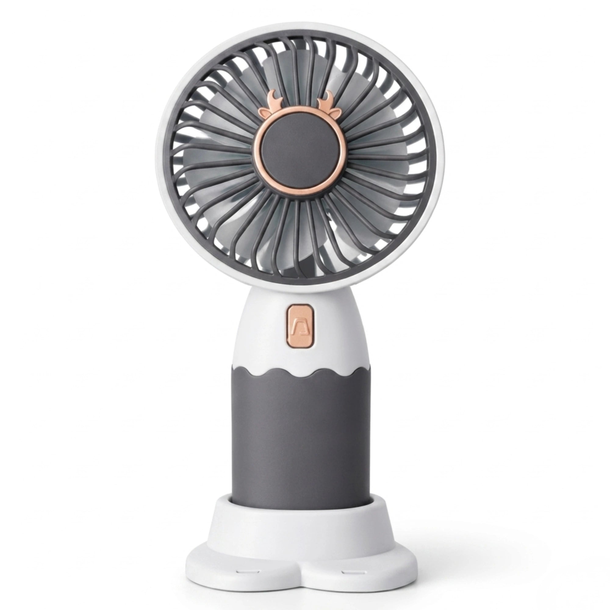 Mini Rechargeable Handheld Fan with 3 Speed Modes, Desktop Stand, Phone Holder & Type-C Charging