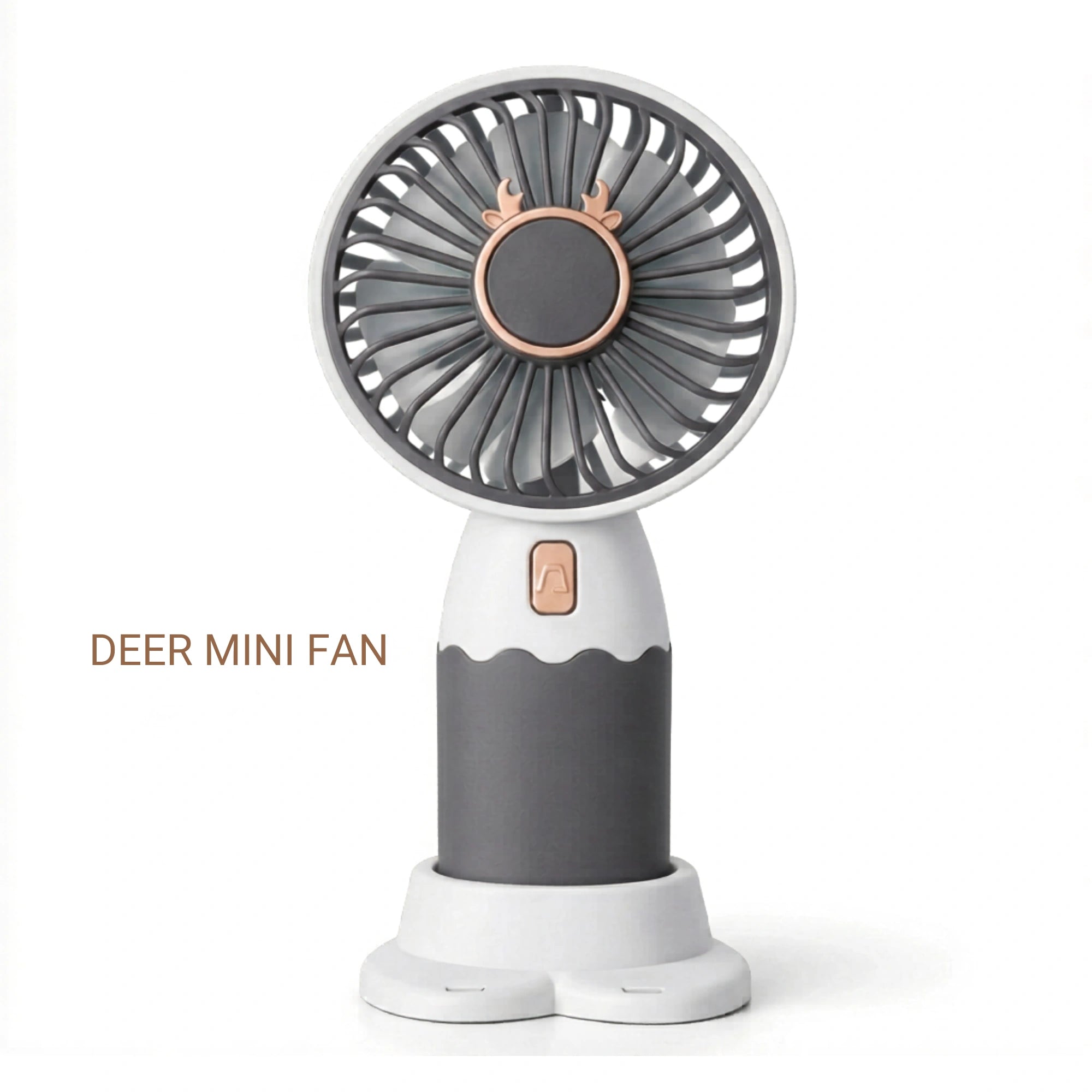 Mini Rechargeable Handheld Fan with 3 Speed Modes, Desktop Stand, Phone Holder & Type-C Charging