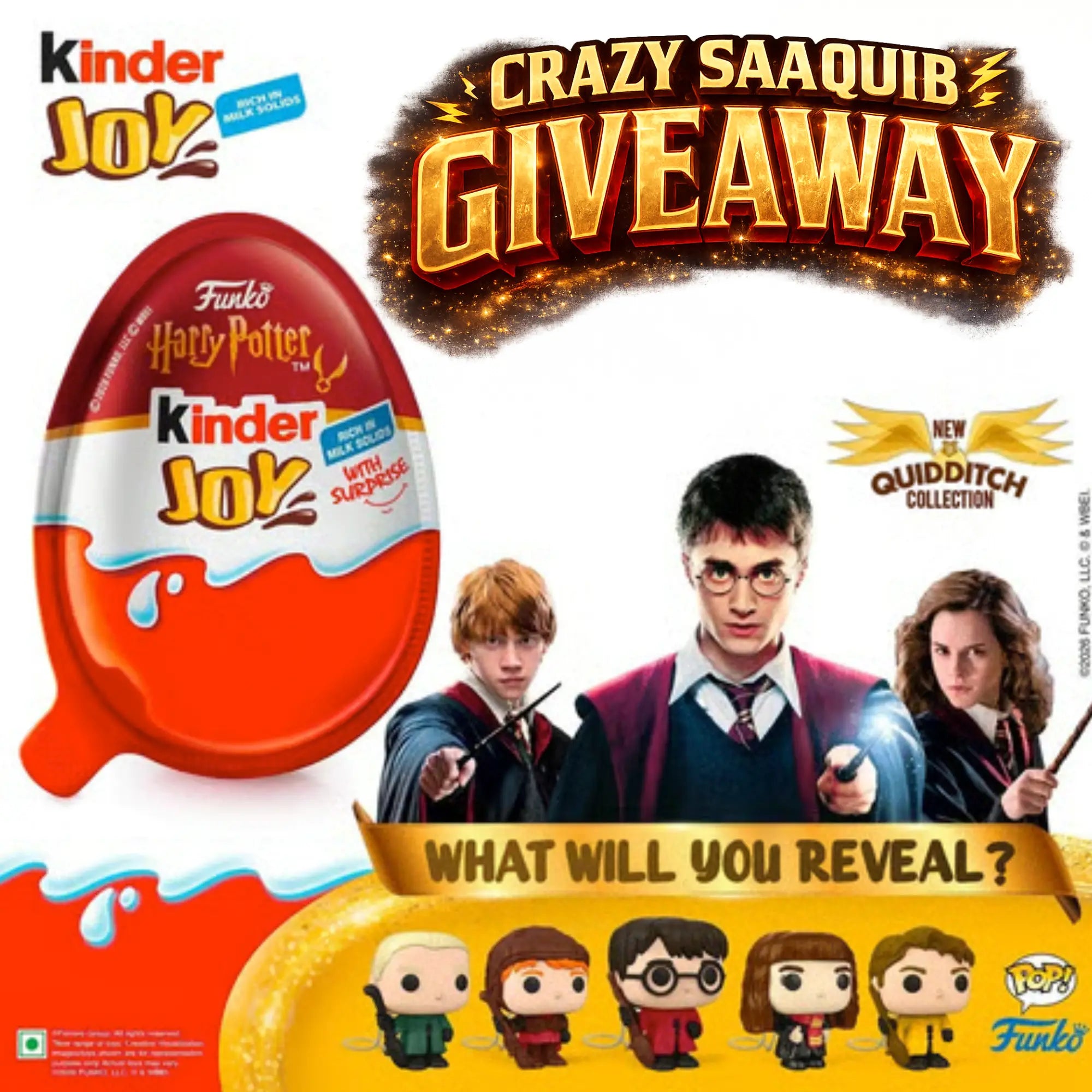 Giveaway Harry Potter Kinder Joy India 2026 Edition | Pack of 5 | Not For Sale