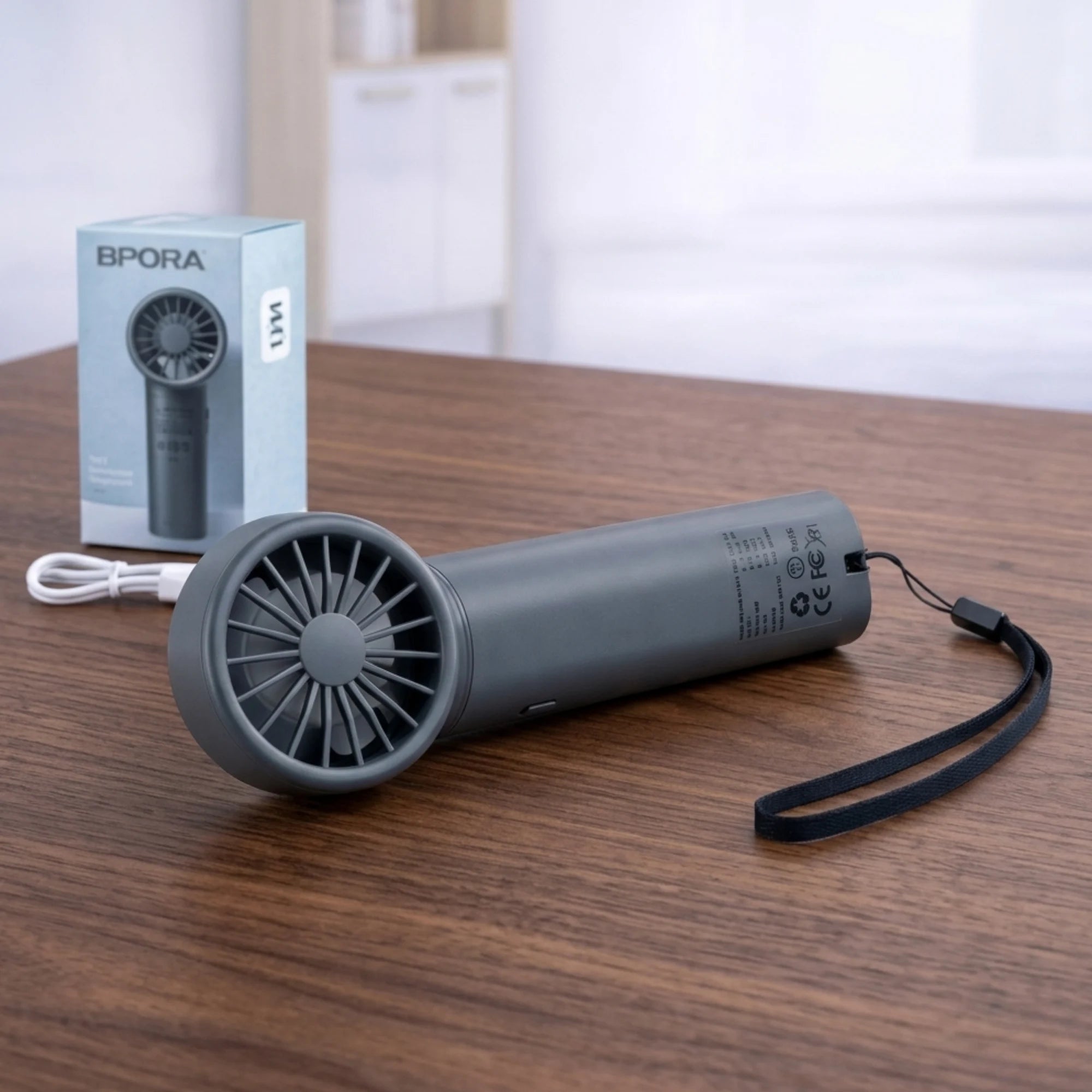 Digital Handheld Fan with LED Display, 120 Speed Levels, Quiet Airflow & Portable Rechargeable Design