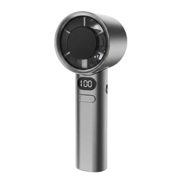 Digital Handheld Fan with LED Display, 120 Speed Levels, Quiet Airflow & Portable Rechargeable Design