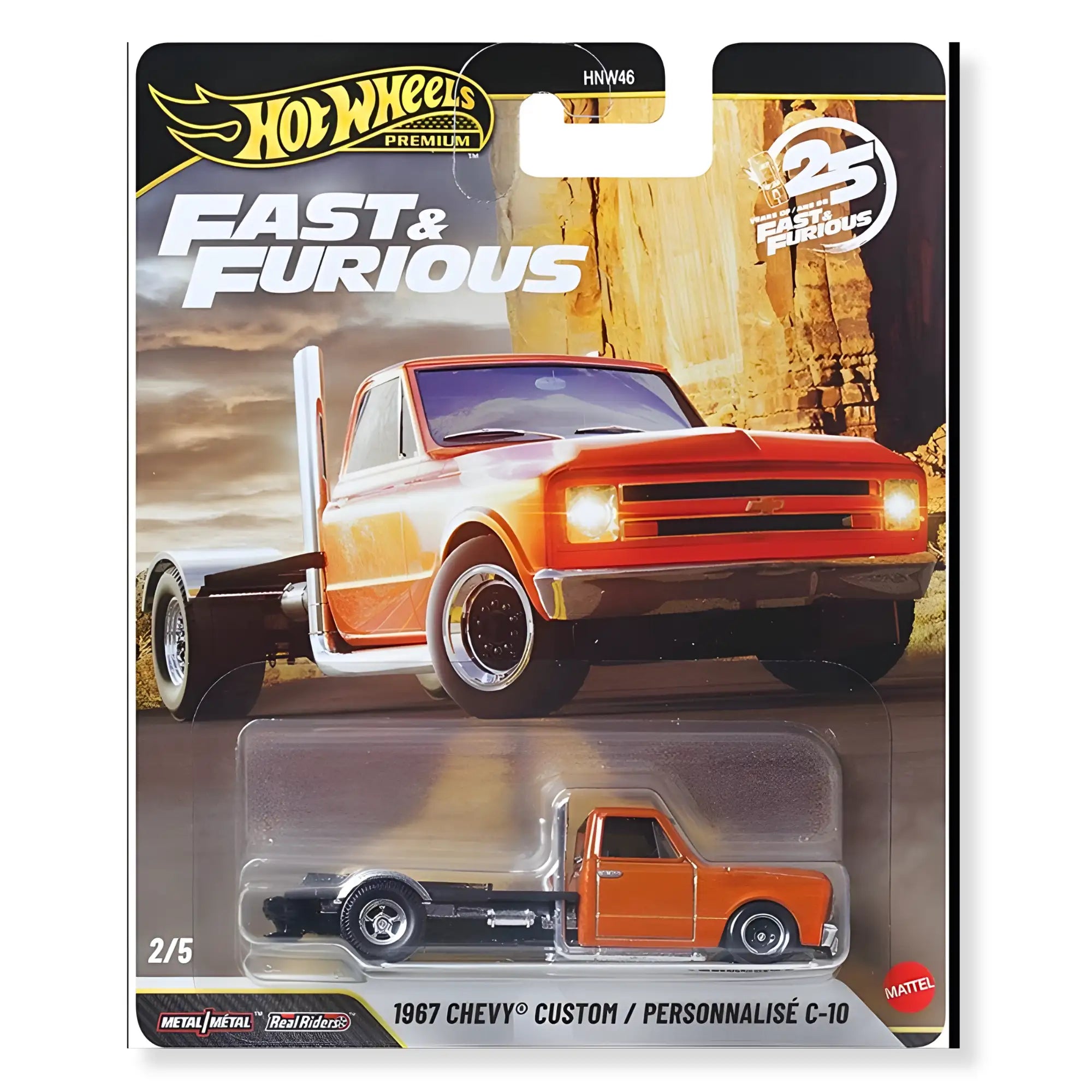 Hot Wheels Fast & Furious 25th Anniversary 1967 Chevy Custom C-10 Orange 2/5 2026