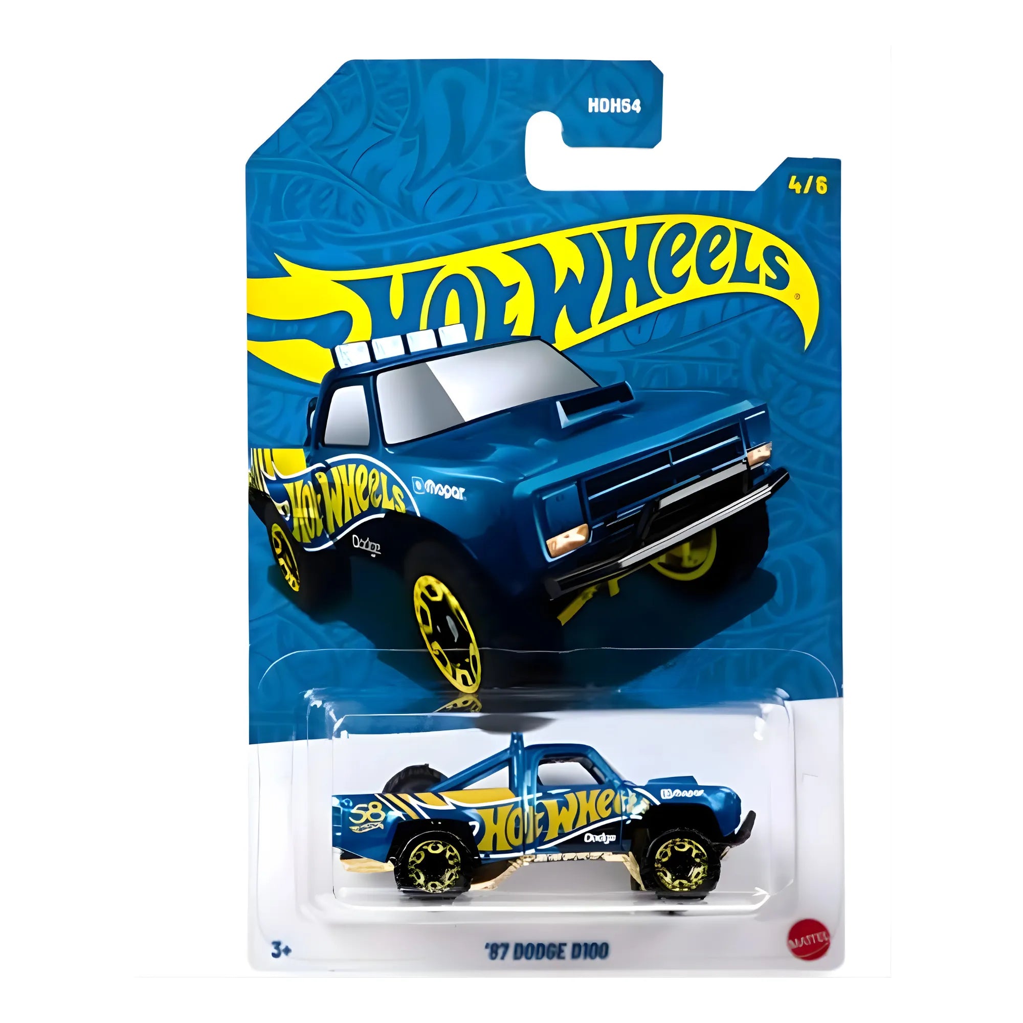 Hot Wheels Premium ’87 Dodge D100 55th Anniversary Black & Gold 1:64 Die-Cast