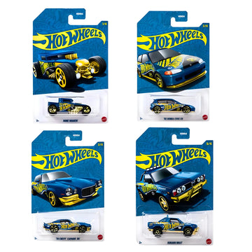 Hot Wheels Premium 55th Anniversary Black & Gold Pack of 4 1:64 Die-Cast Collection