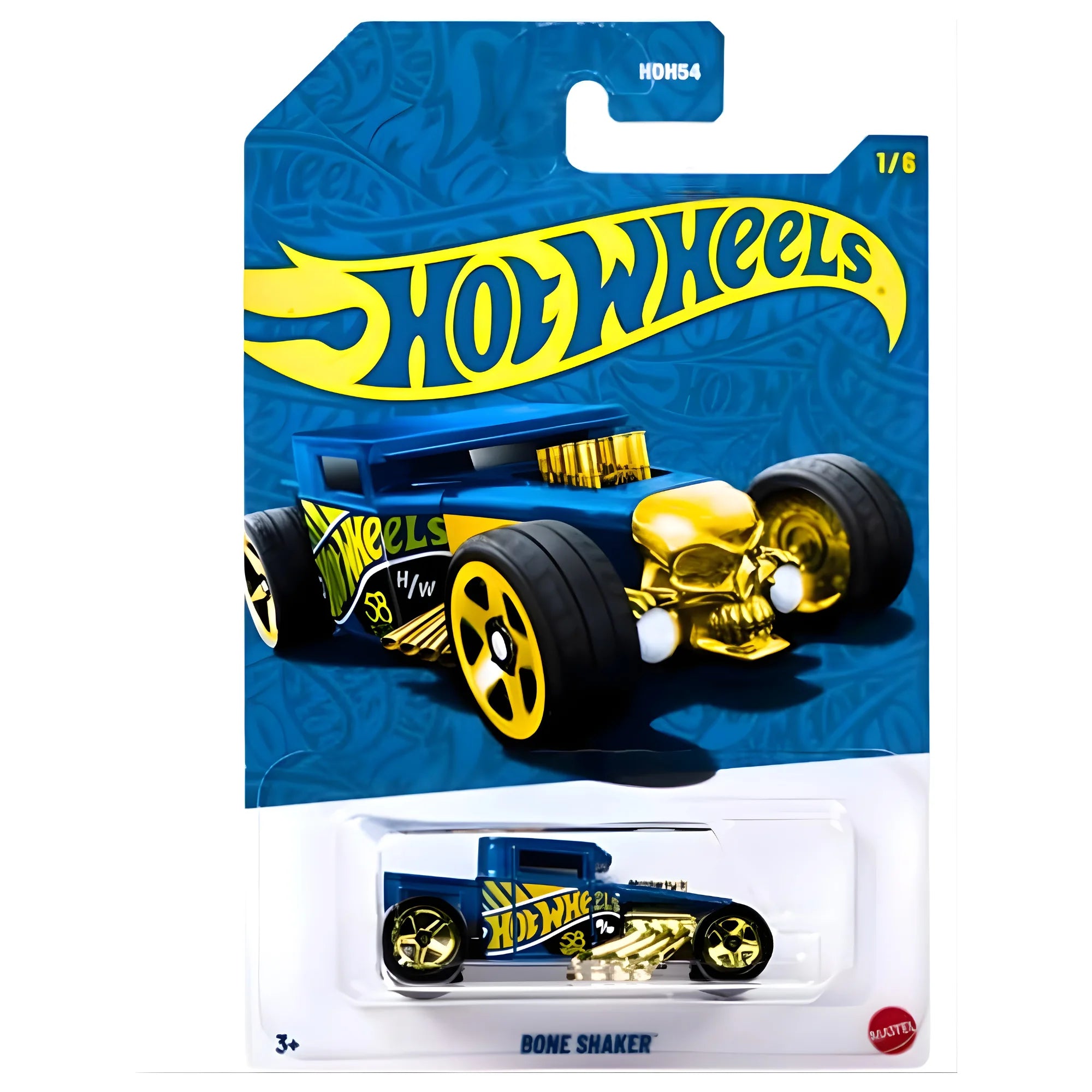 Hot Wheels Premium Bone Shaker 55th Anniversary Black & Gold 1:64 Die-Cast