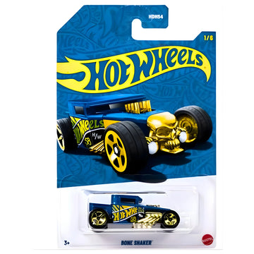 Hot Wheels Premium Bone Shaker 55th Anniversary Black & Gold 1:64 Die-Cast