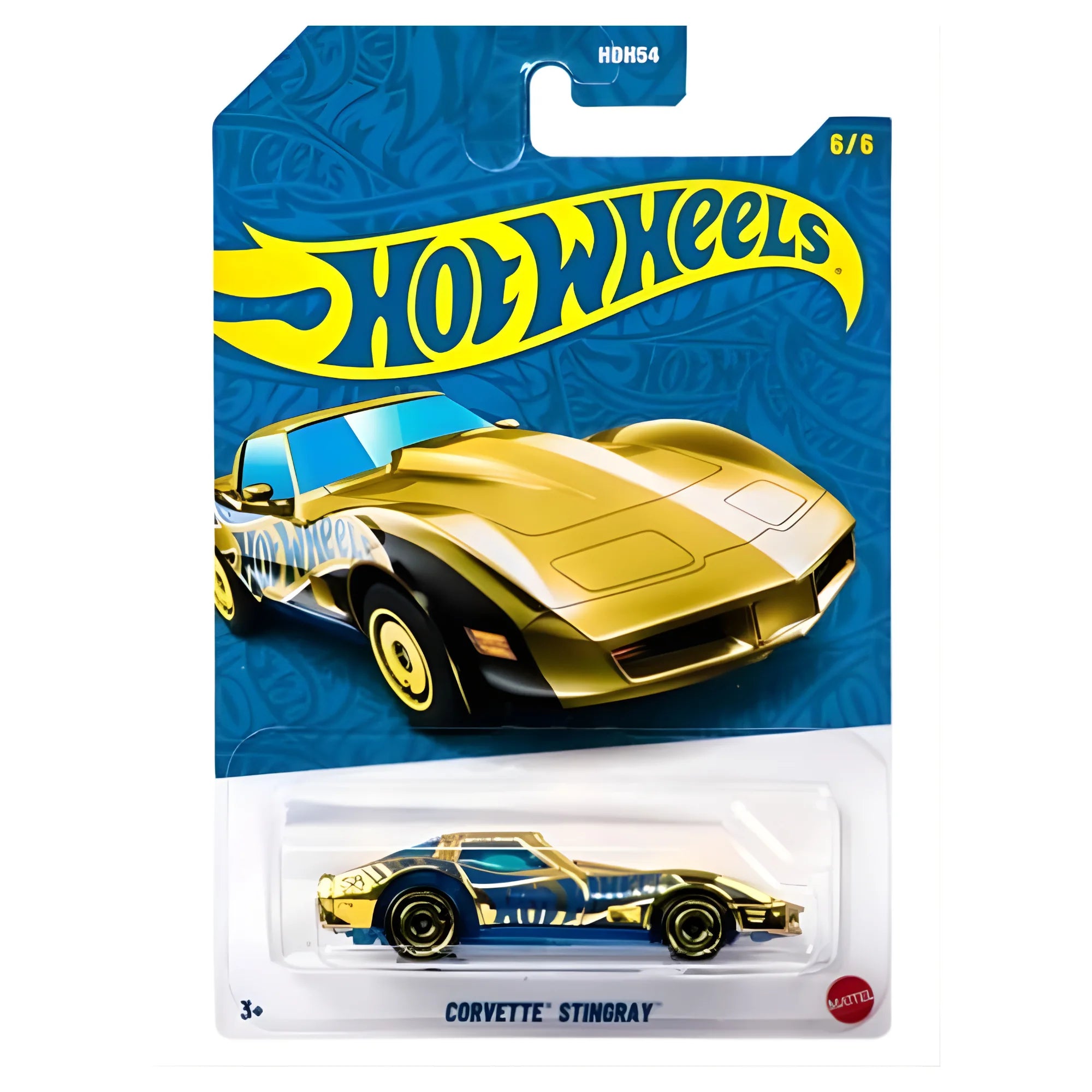 Hot Wheels Premium Corvette Stingray 55th Anniversary Black & Gold 1:64 Die-Cast