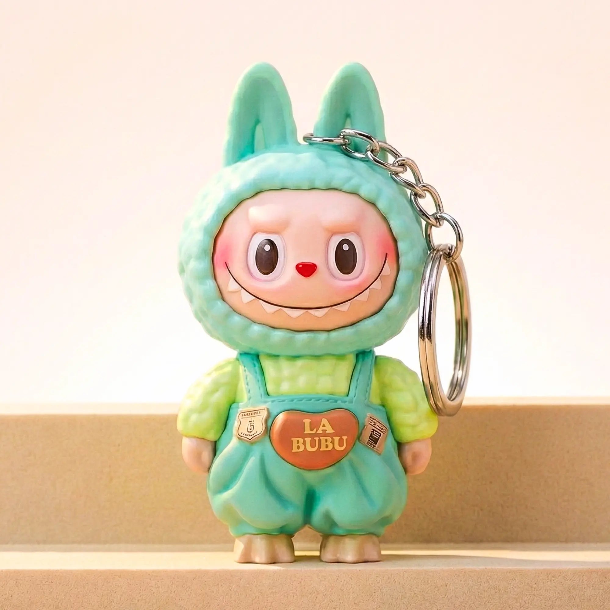 Labubu Face-Changing Doll Keychain - Cute 3-Expression Collectible Charm for Bags, Keys and Gifting