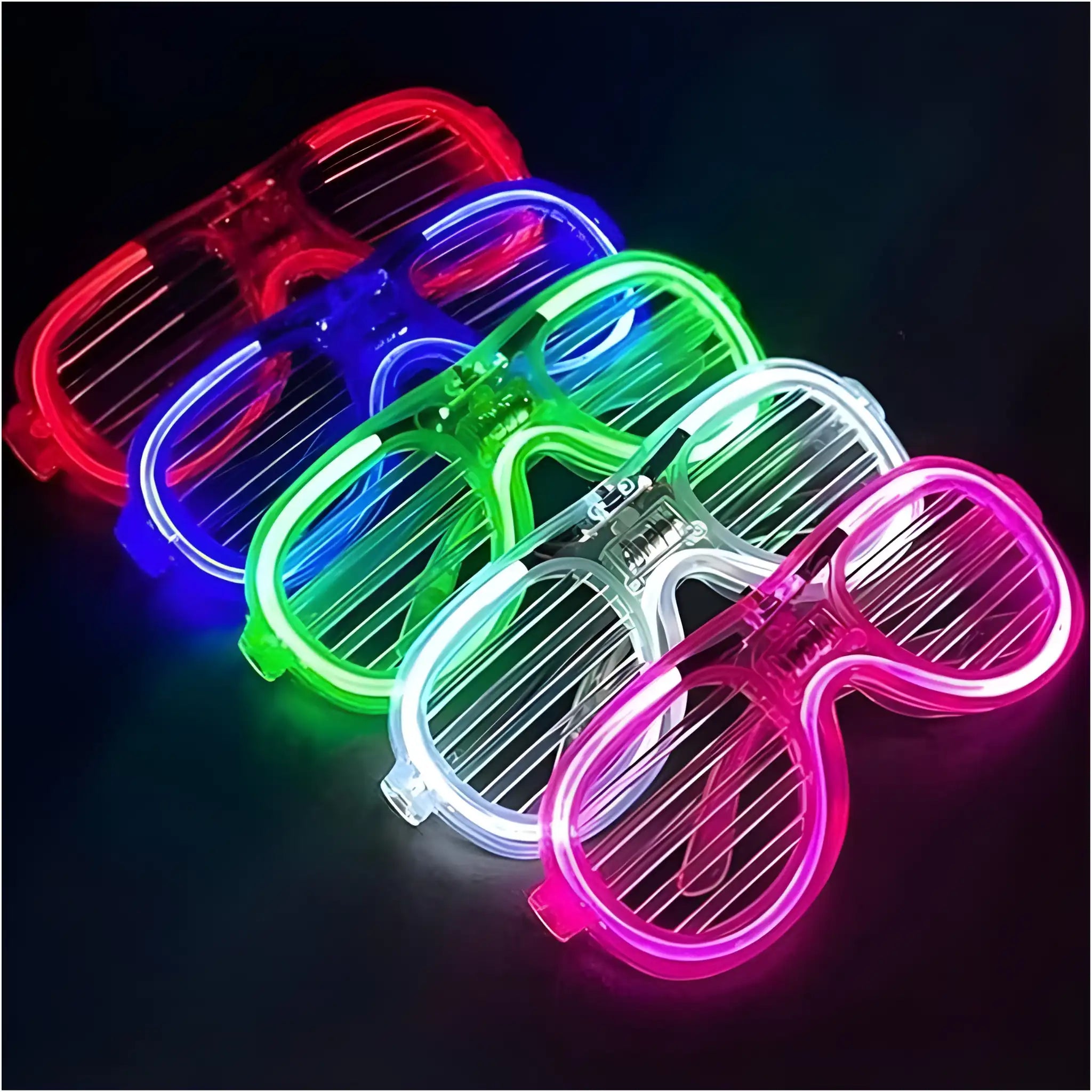 LED Shutter Party Glasses – Multicolor Light-Up Glow Glasses for Festivals, Concerts & Night Events