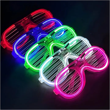 LED Shutter Party Glasses – Multicolor Light-Up Glow Glasses for Festivals, Concerts & Night Events