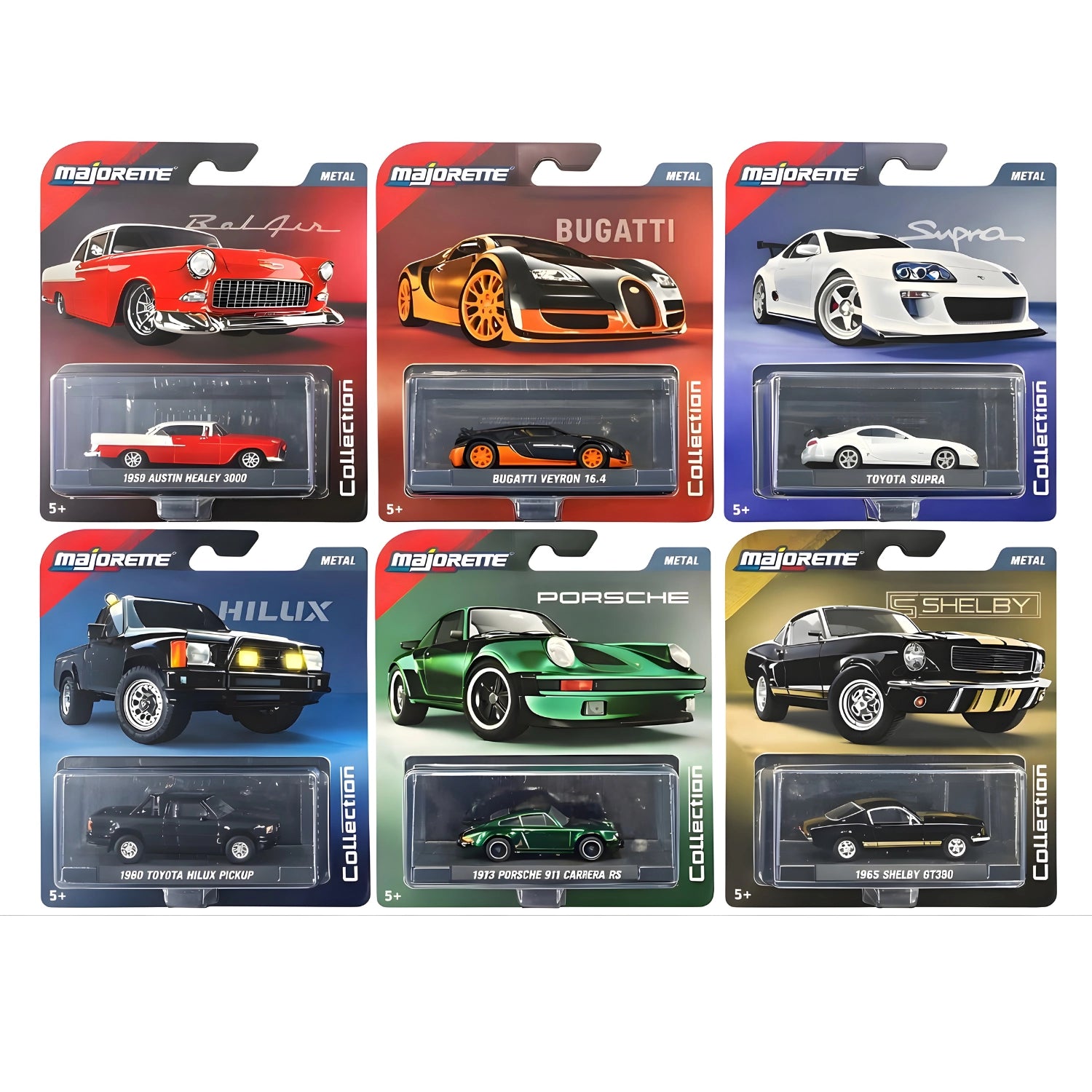 Majorette Premium Collection Pack of 6 Die-Cast Cars 1:64 Scale