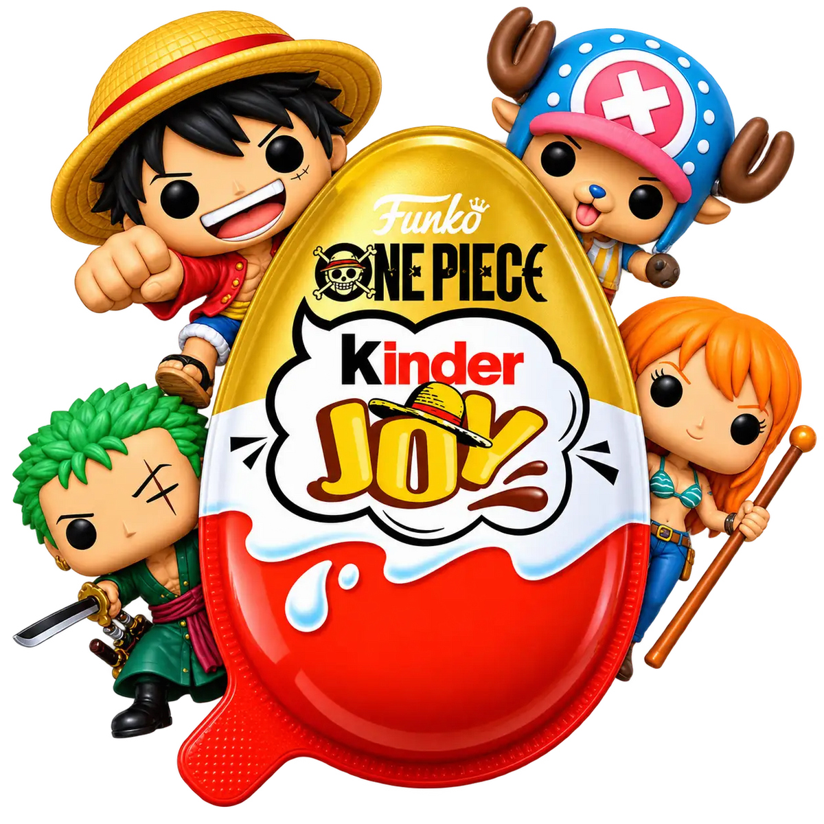 Funko One Piece Kinder Joy Pre-Order – One Piece Collectible Surprise Egg with Funko Characters, Estimated Delivery 30 Days