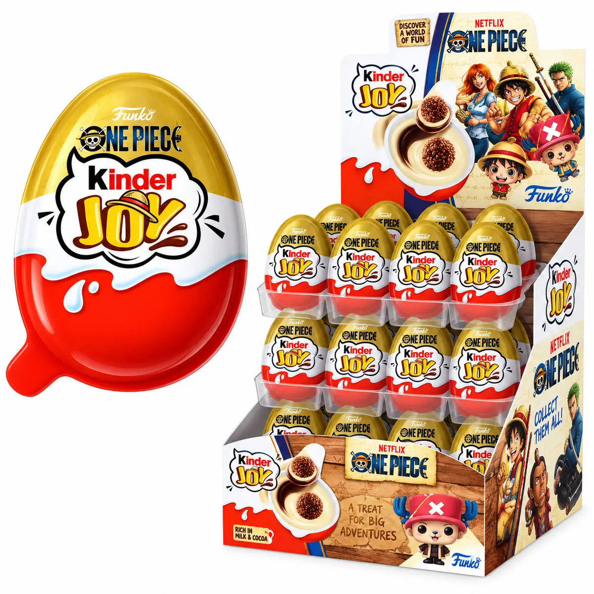 Funko One Piece Kinder Joy Pre-Order – One Piece Collectible Surprise Egg with Funko Characters, Estimated Delivery 30 Days