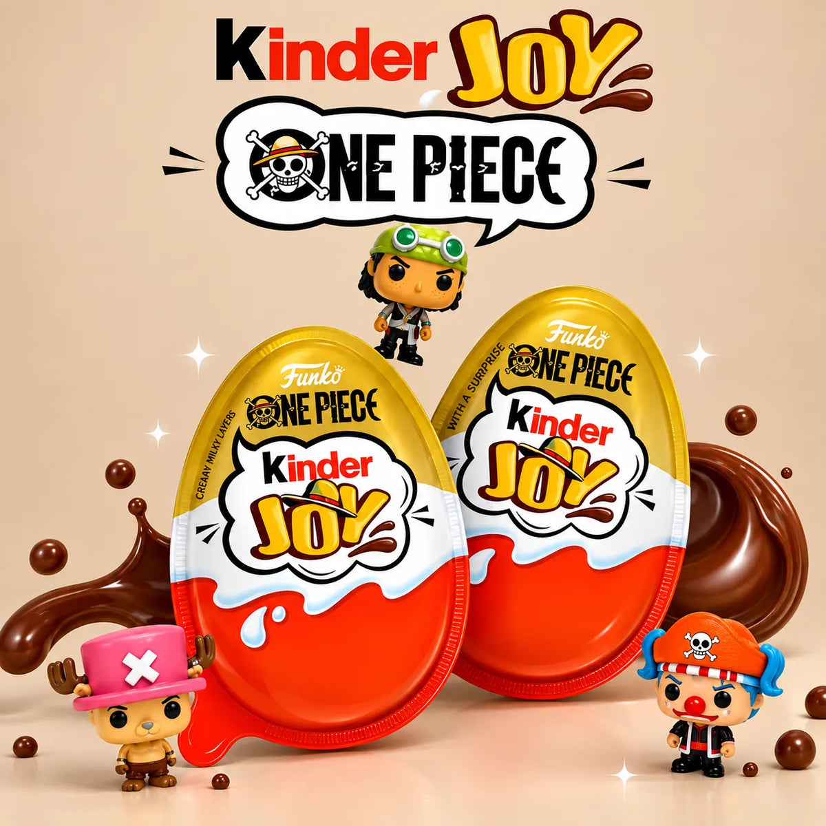 Funko One Piece Kinder Joy Pre-Order – One Piece Collectible Surprise Egg with Funko Characters, Estimated Delivery 30 Days
