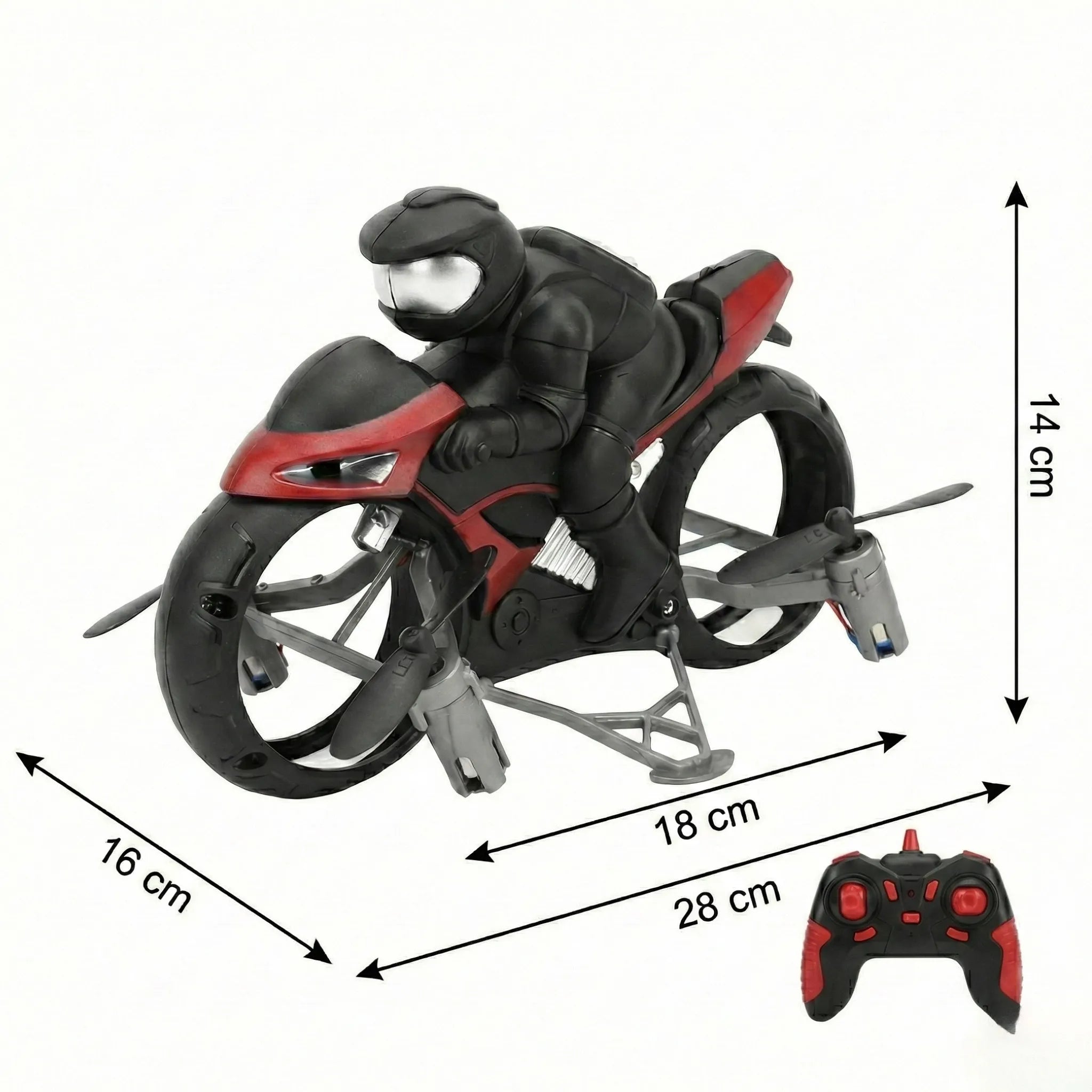 Remote Control Dual-Action RC Vehicle for Kids Controlled Bike with Flight Mode