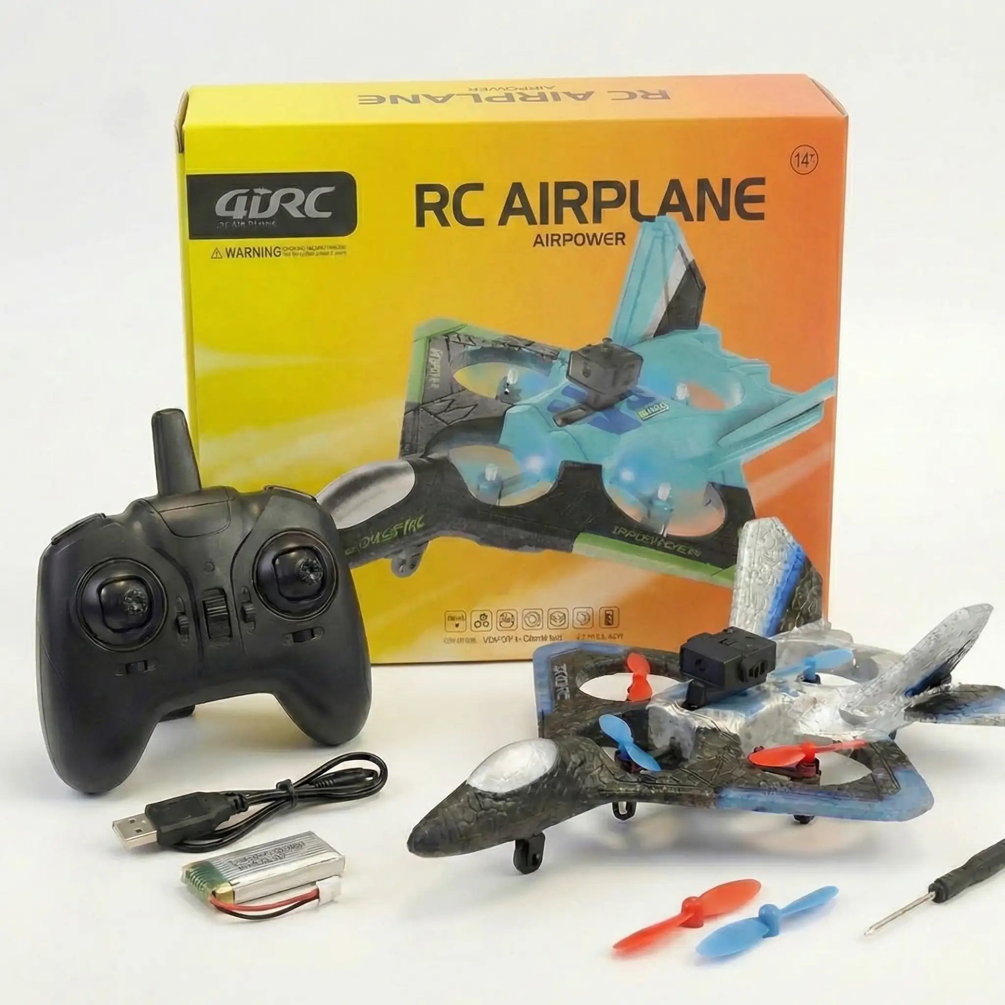 Remote Control Airplanes RC Planes - Fighter Jet Toy with LED Lights & 360° Flip and Vertical Takeoff